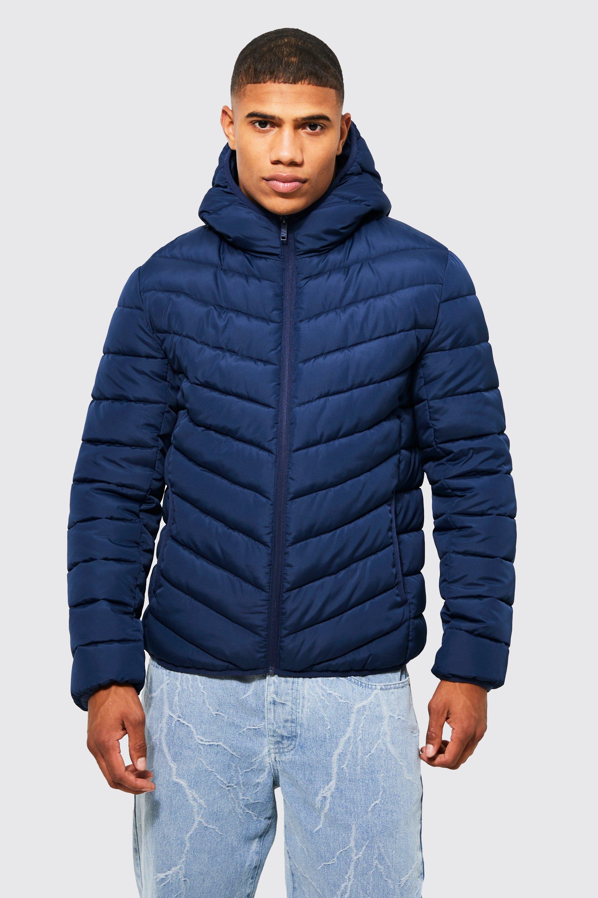 boohooMAN Padded Half Zip Jacket - Men's Cagoules