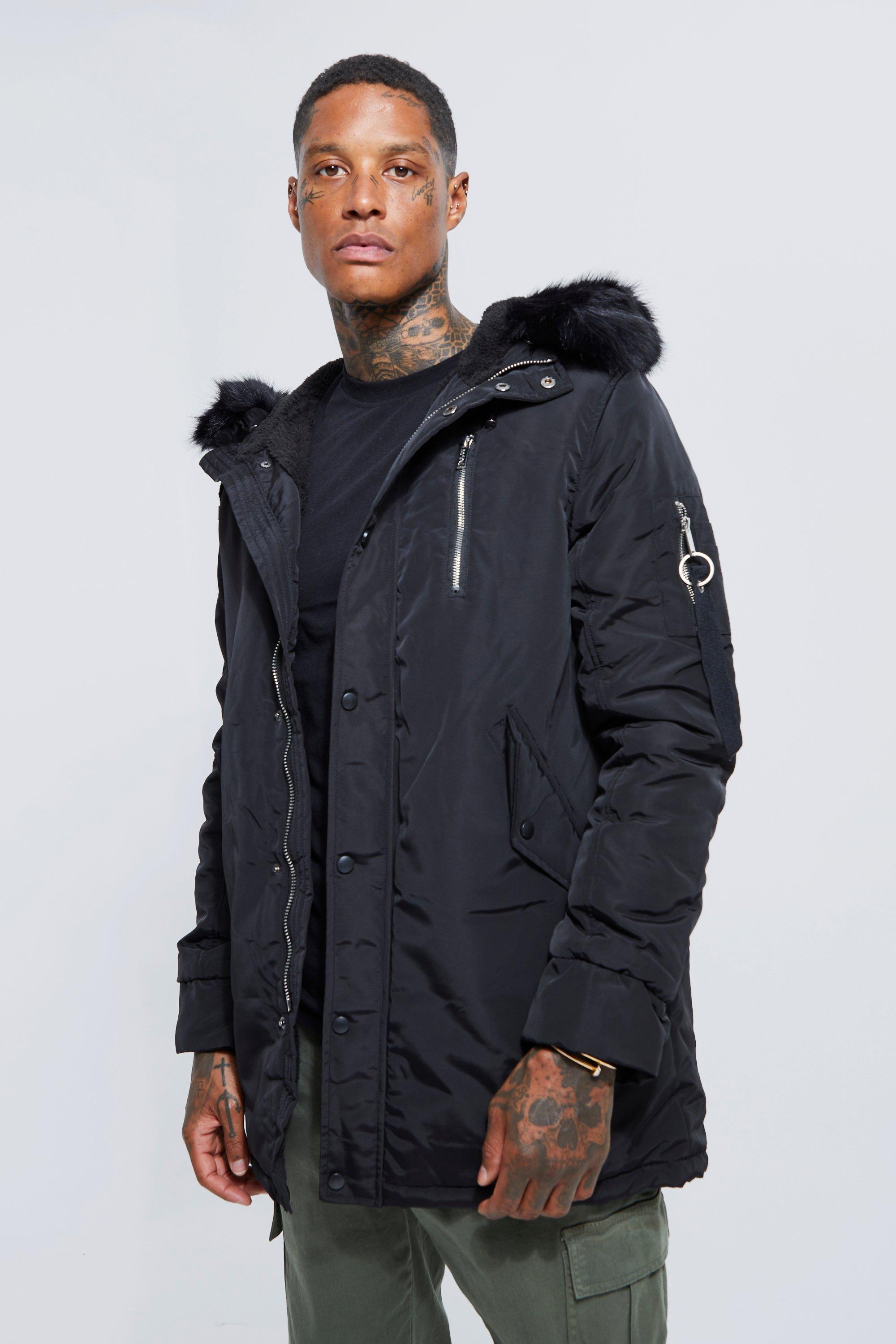 Ma1 parka with faux fur hood best sale