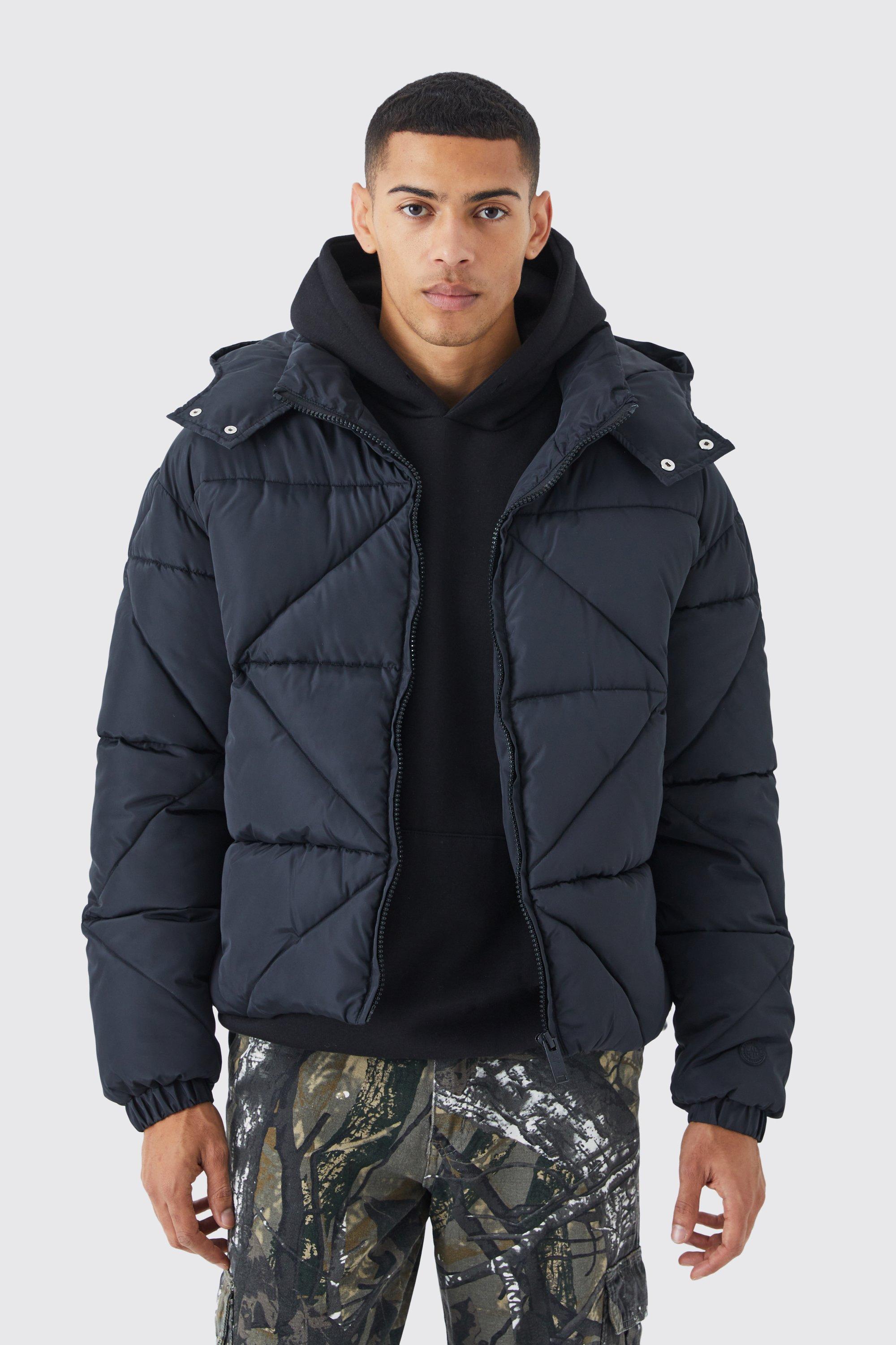 boohooMAN Men's Baroque Tapestry Puffer