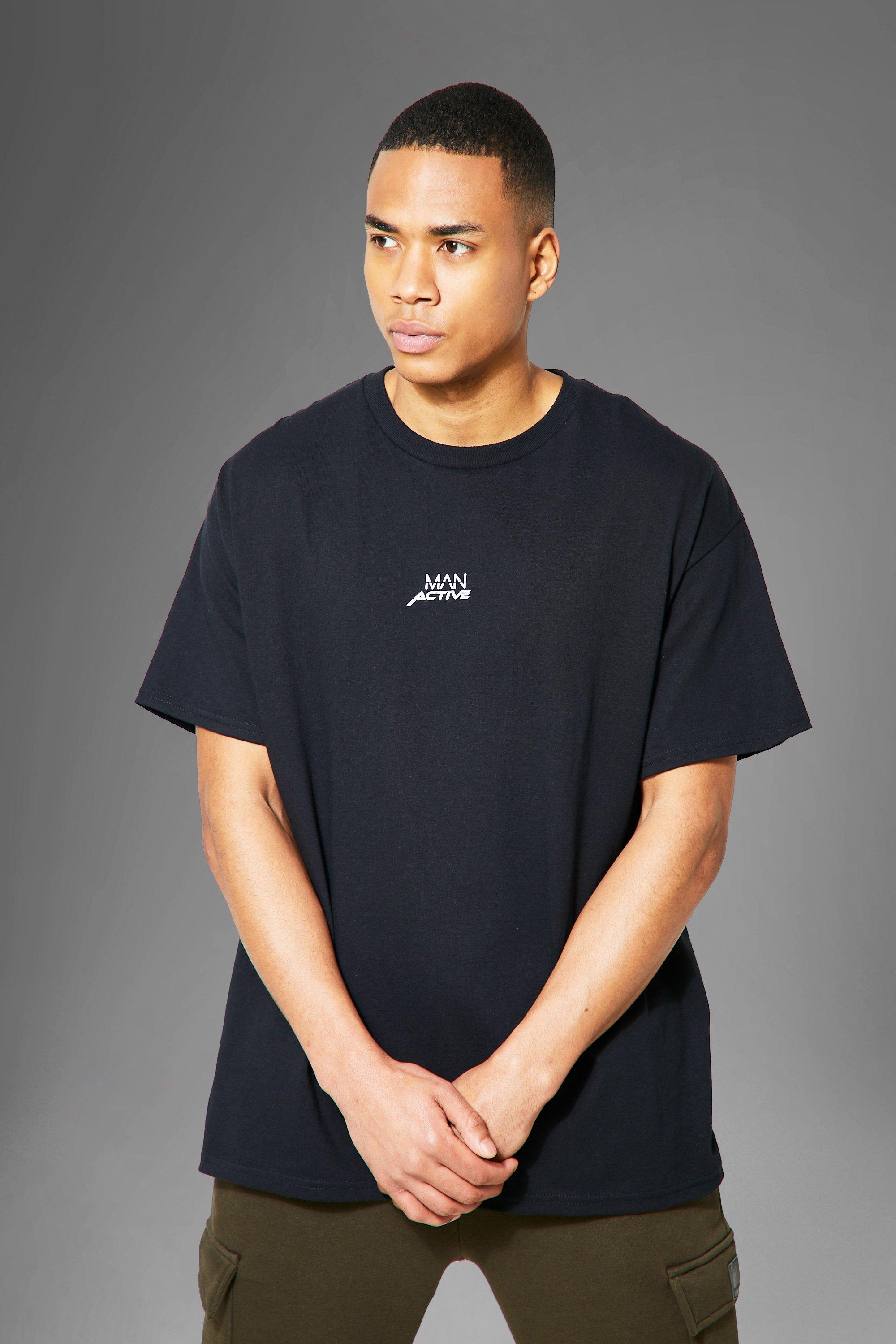 boohoo Mens Man Active Oversized Training T-Shirt - Black S