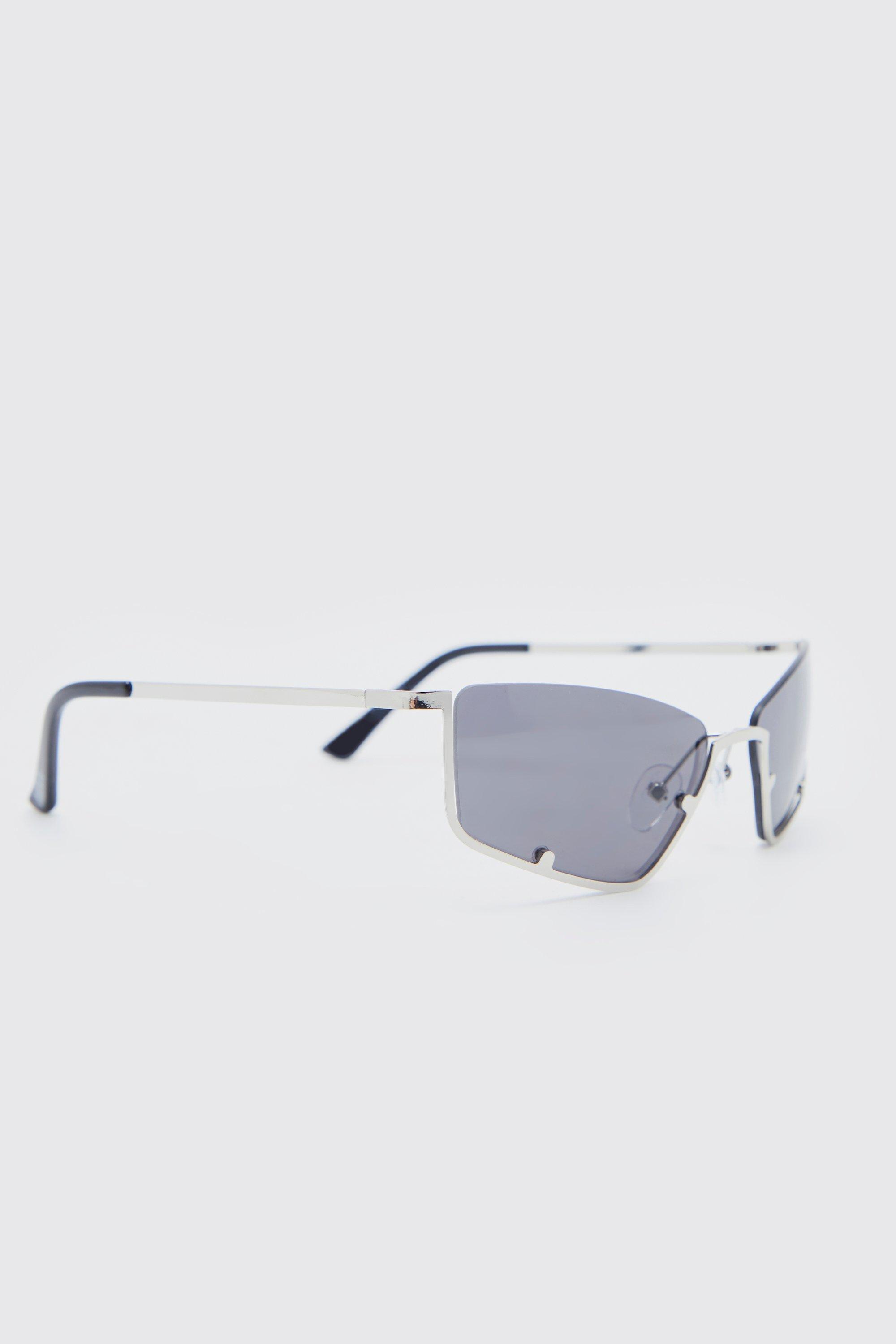 Metal Half Frame Sunglasses