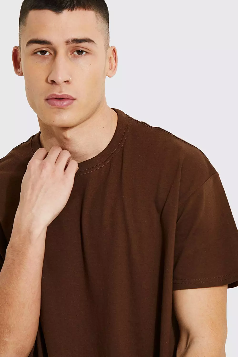 T-shirt oversize à imprimé au dos - Official, Chocolate autre image