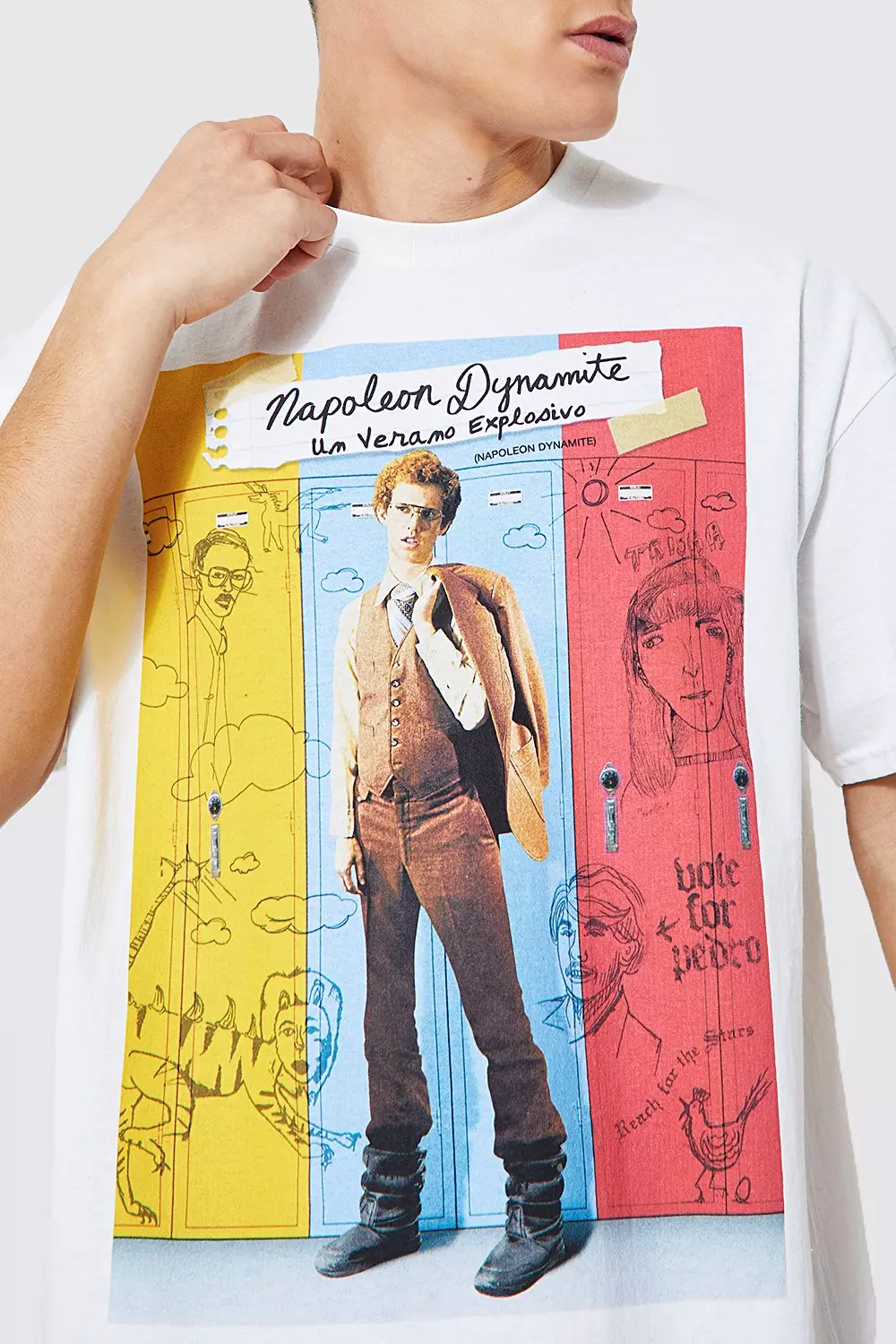 White Oversized Napoleon Dynamite License T-shirt alternative image