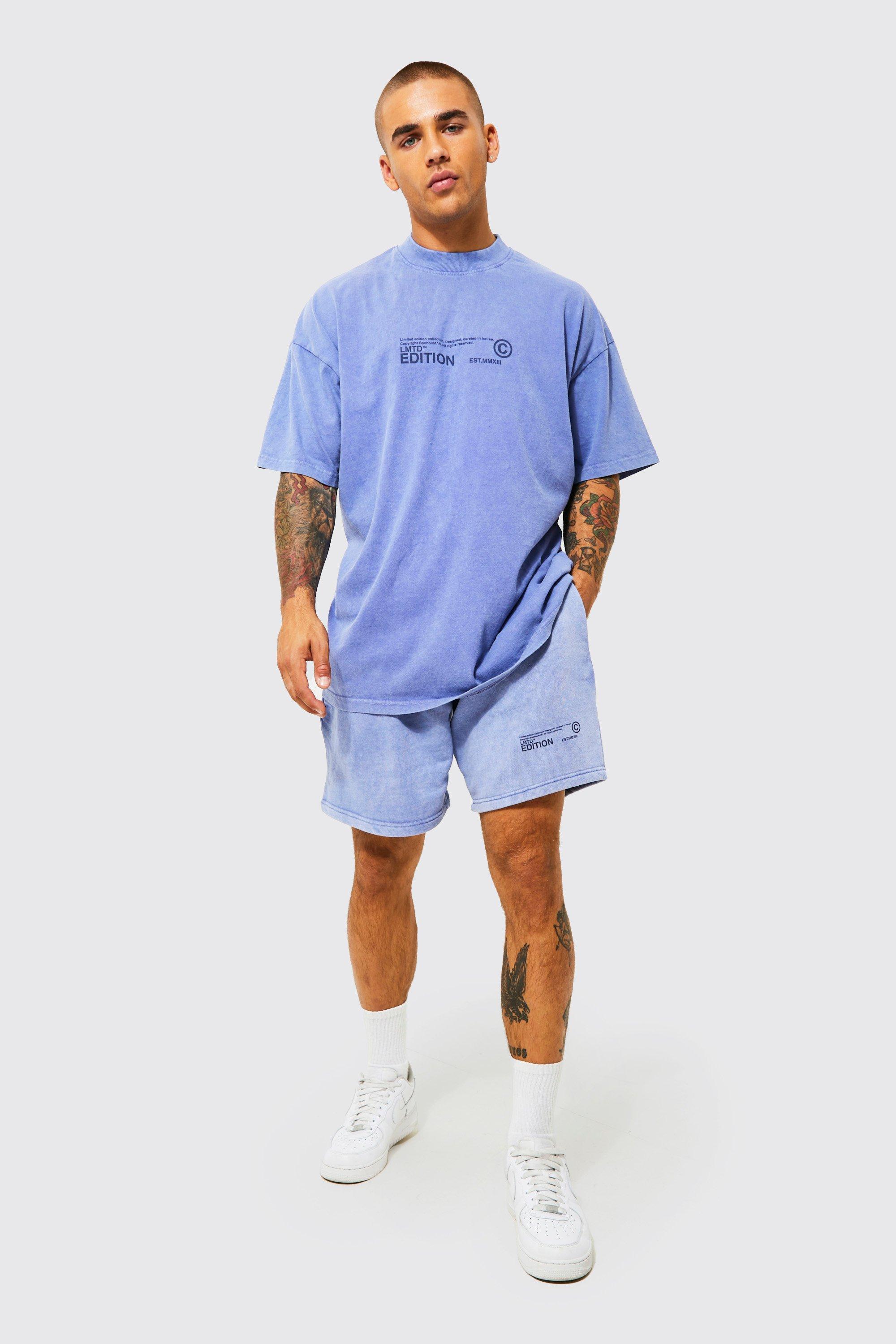 Boohooman shorts sales and top