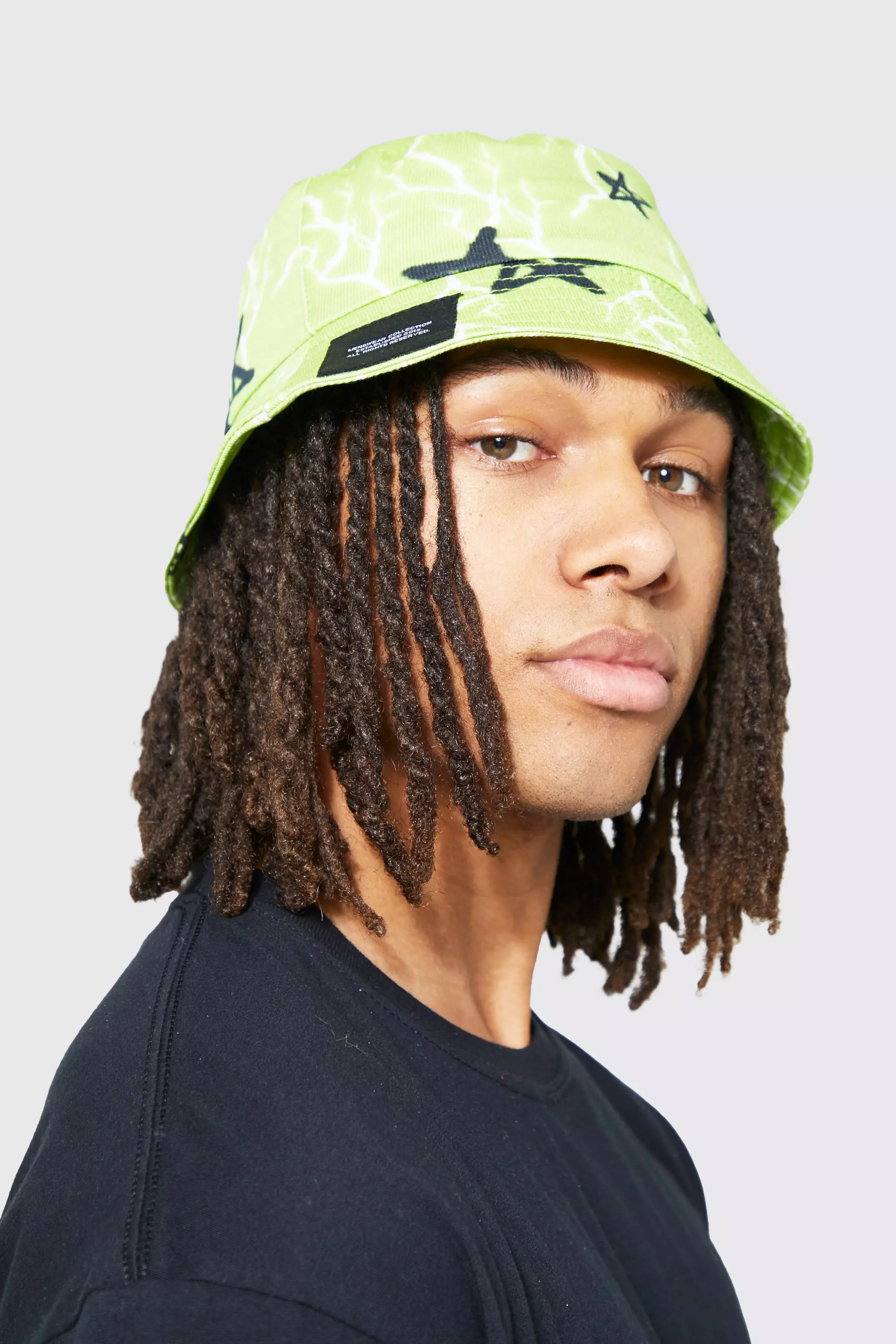 All Over Print Graffiti Bucket Hat boohooMAN