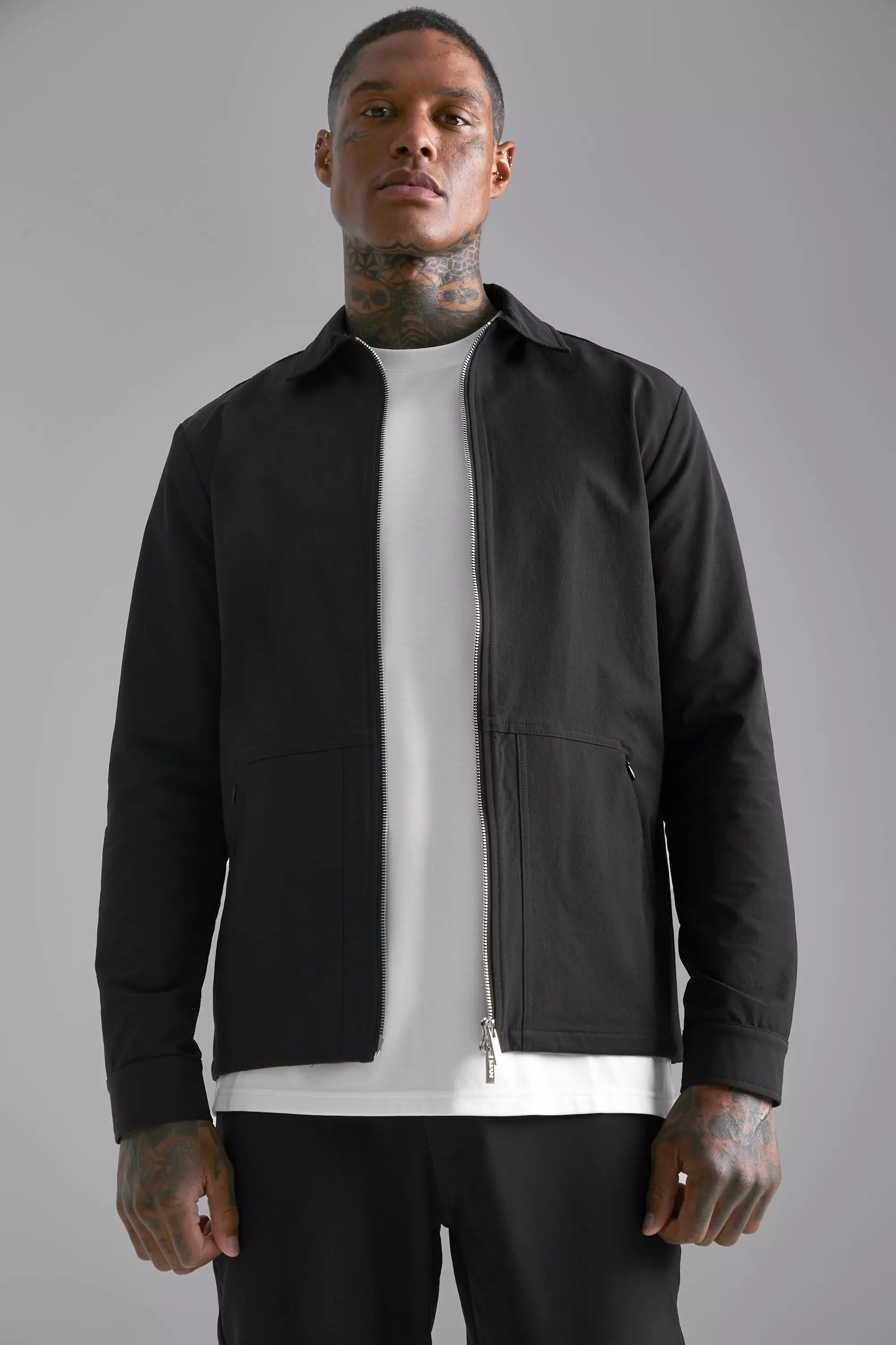 Black Nylon Tech Jas alternatieve afbeelding