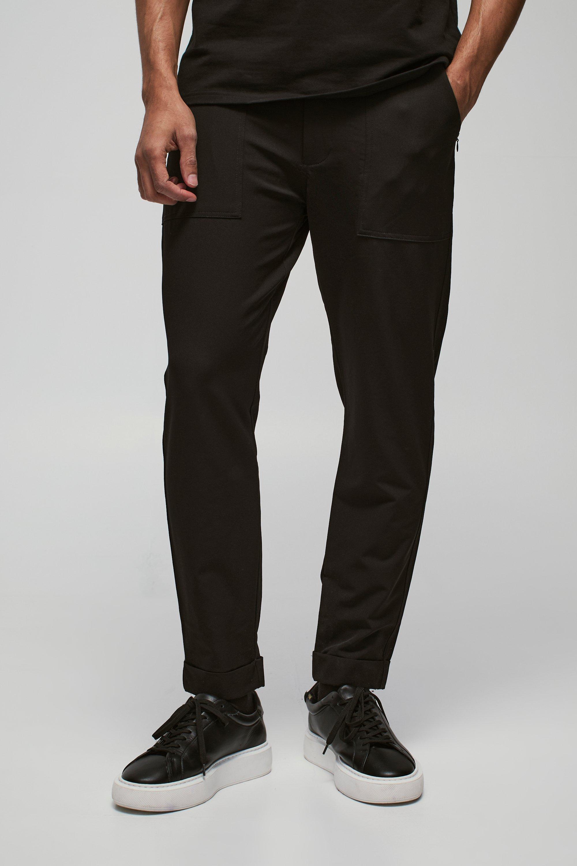 Black Nylon Technical Trouser