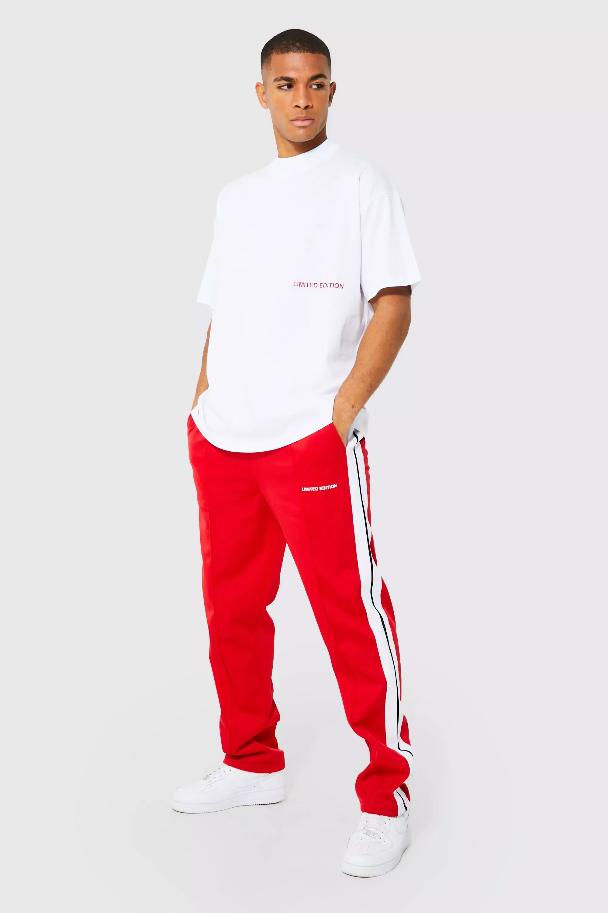 Red Oversized Limited Edition T-shirt & Jogger