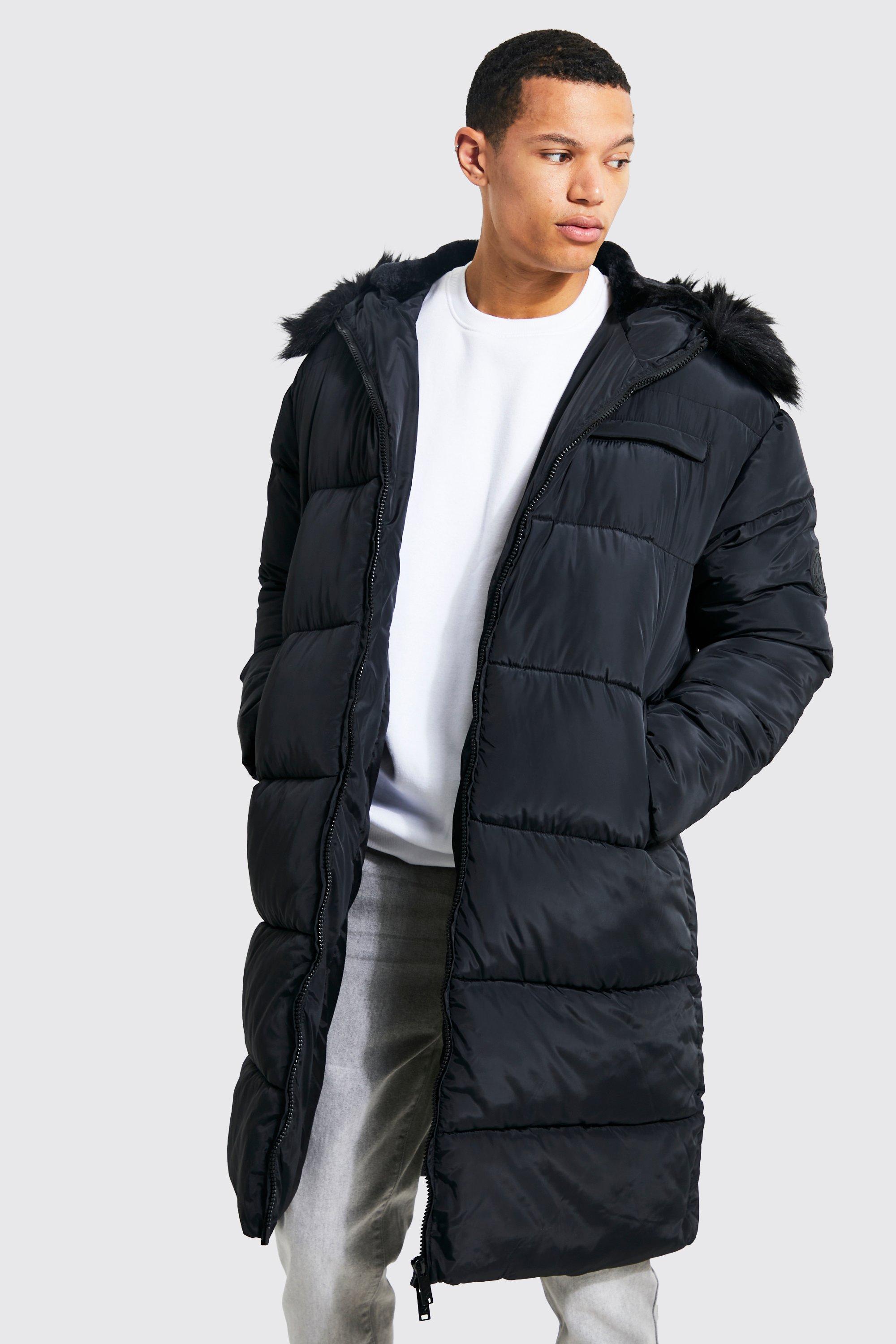 boohooMAN Men's Oversized Faux Fur Lounge Set