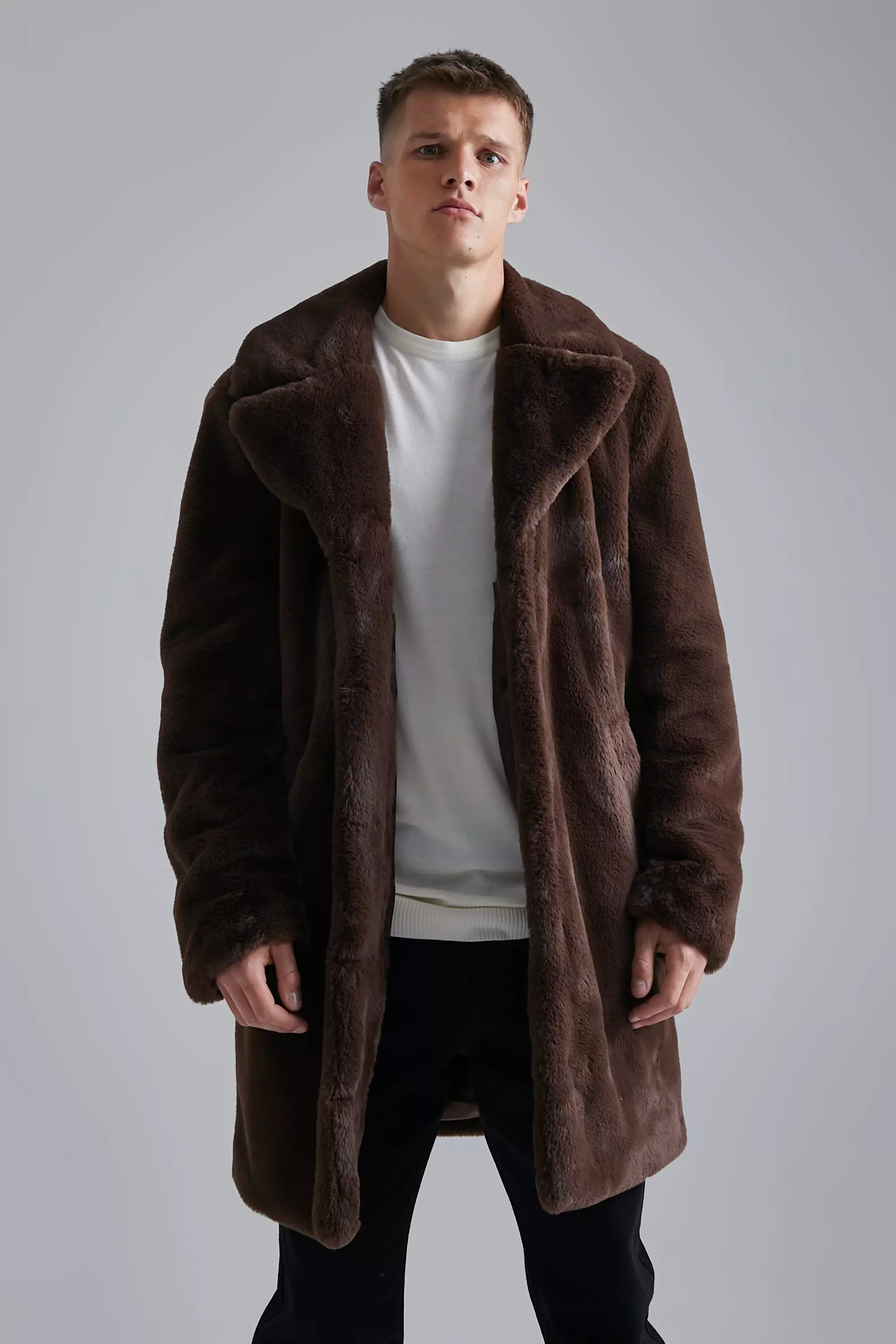 Big and tall fur coat hotsell