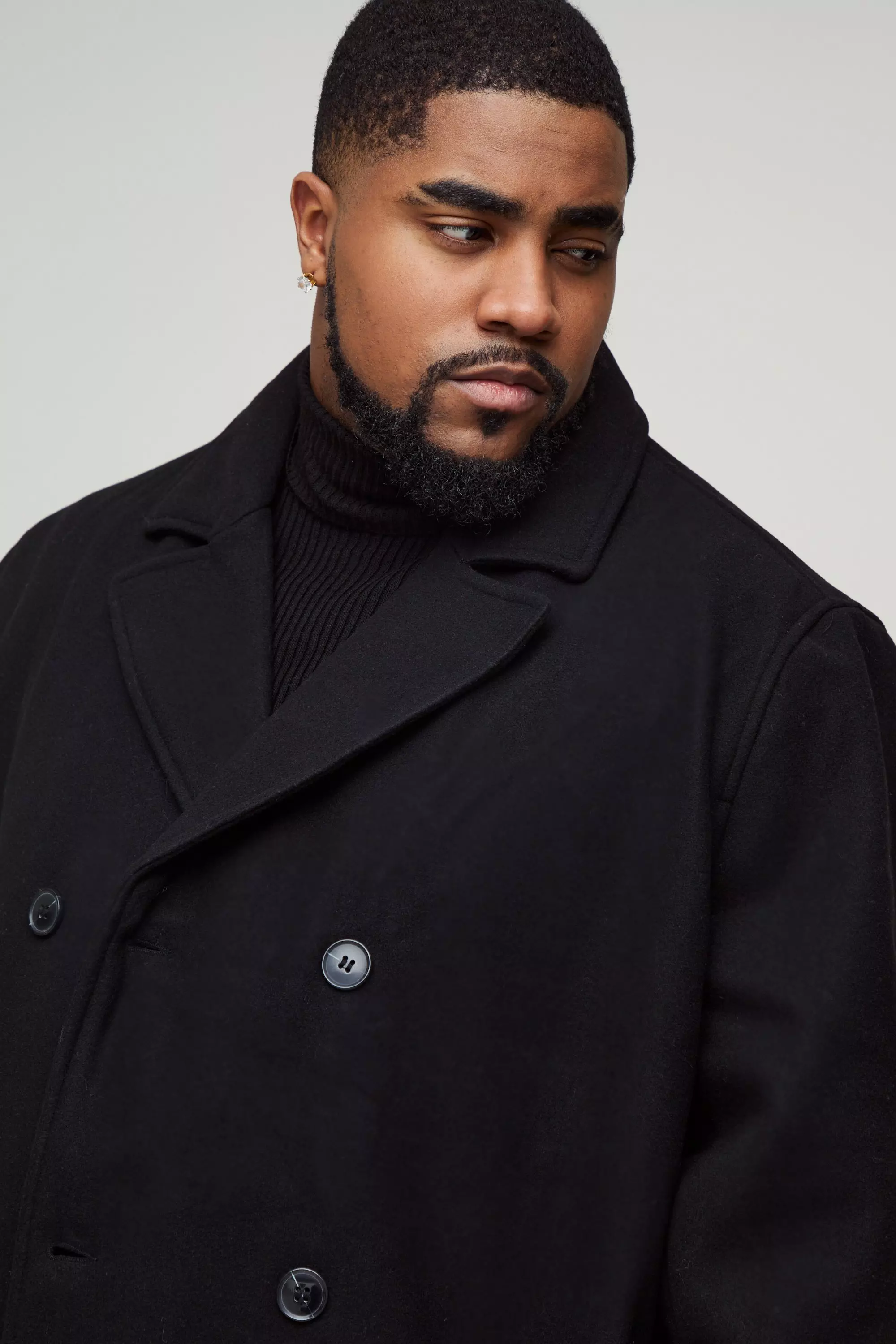 Grande taille - Manteau effet laine, Black autre image