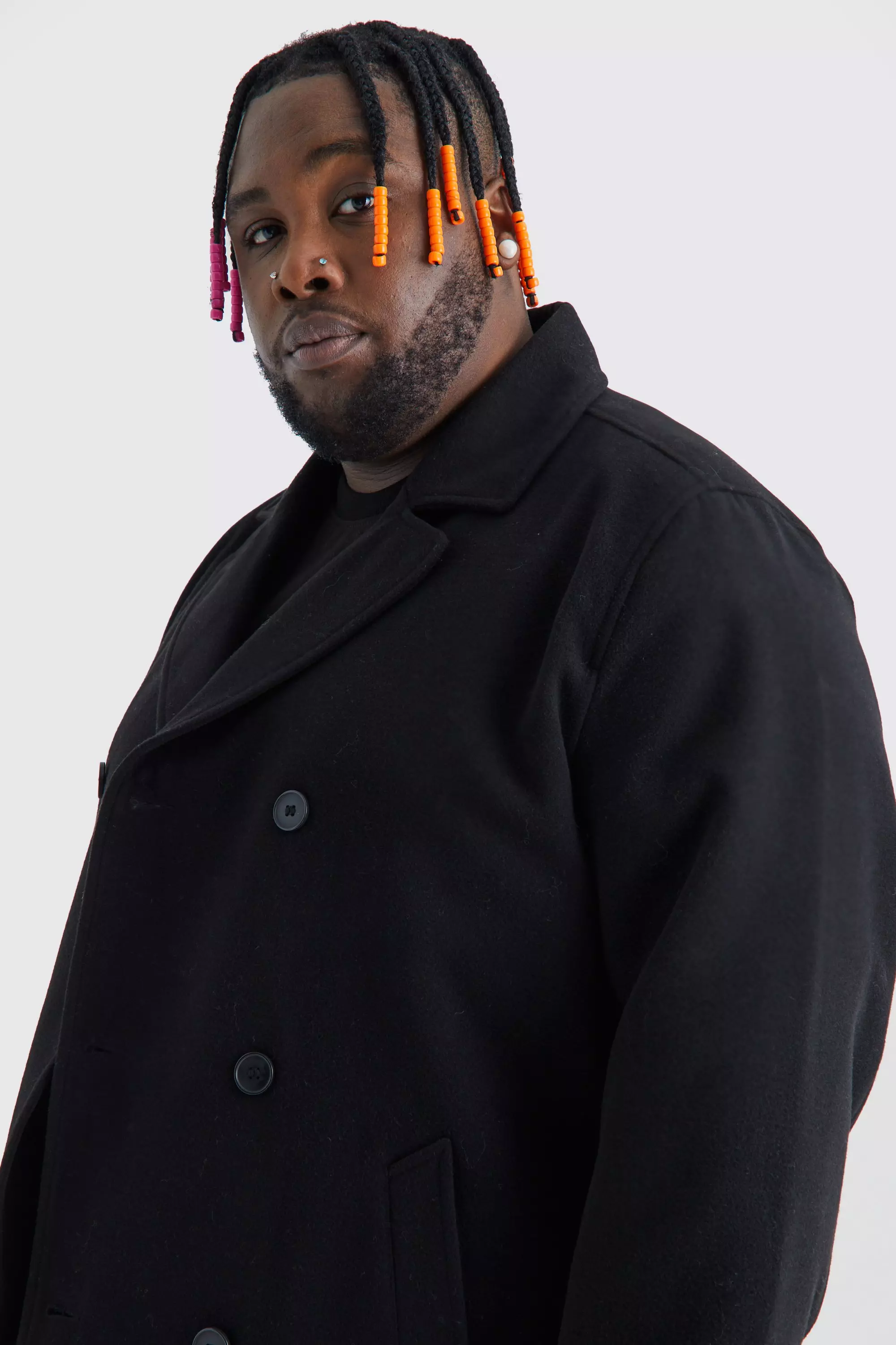 Grande taille - Manteau effet laine, Black autre image