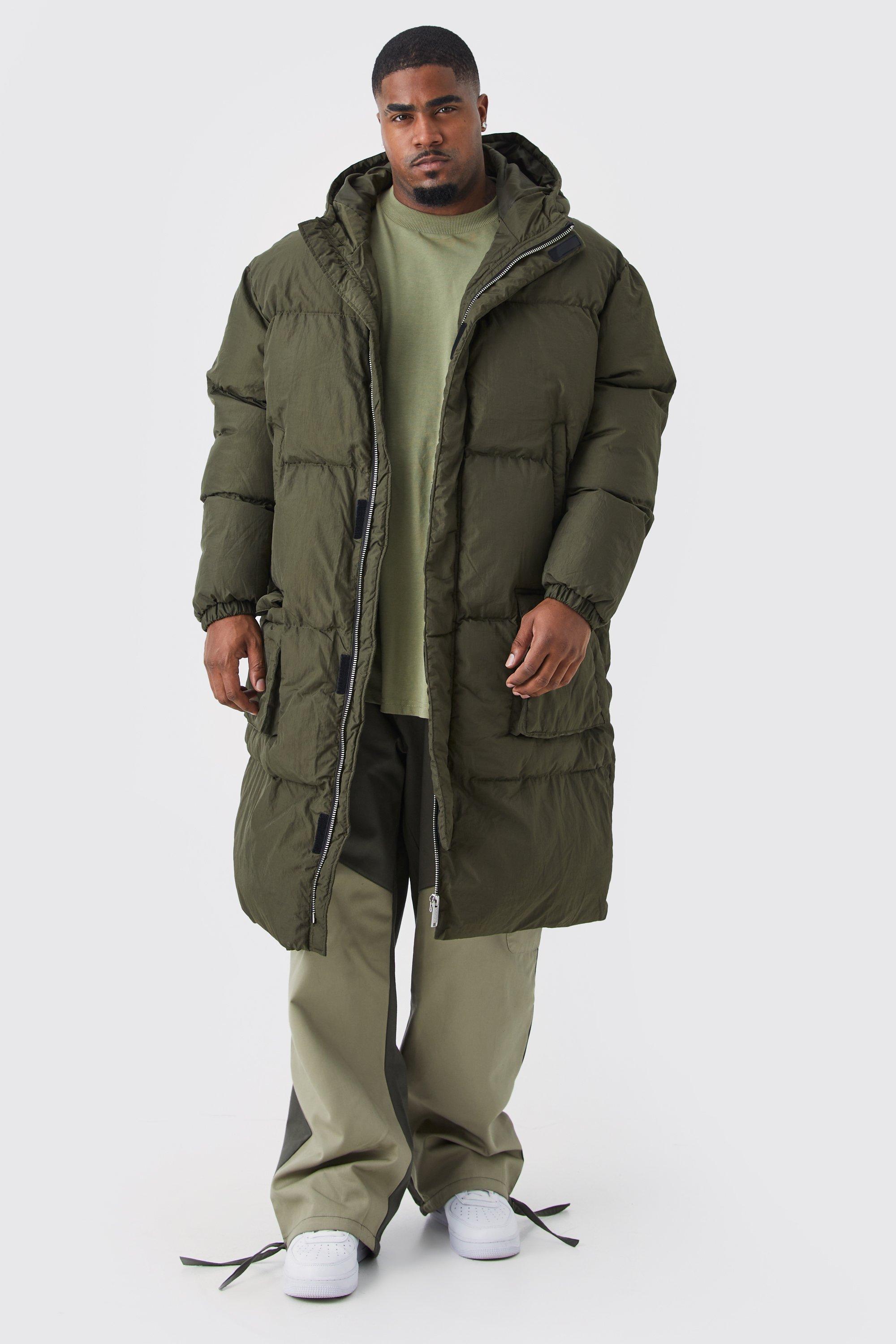 Mens puffer outlet long coat