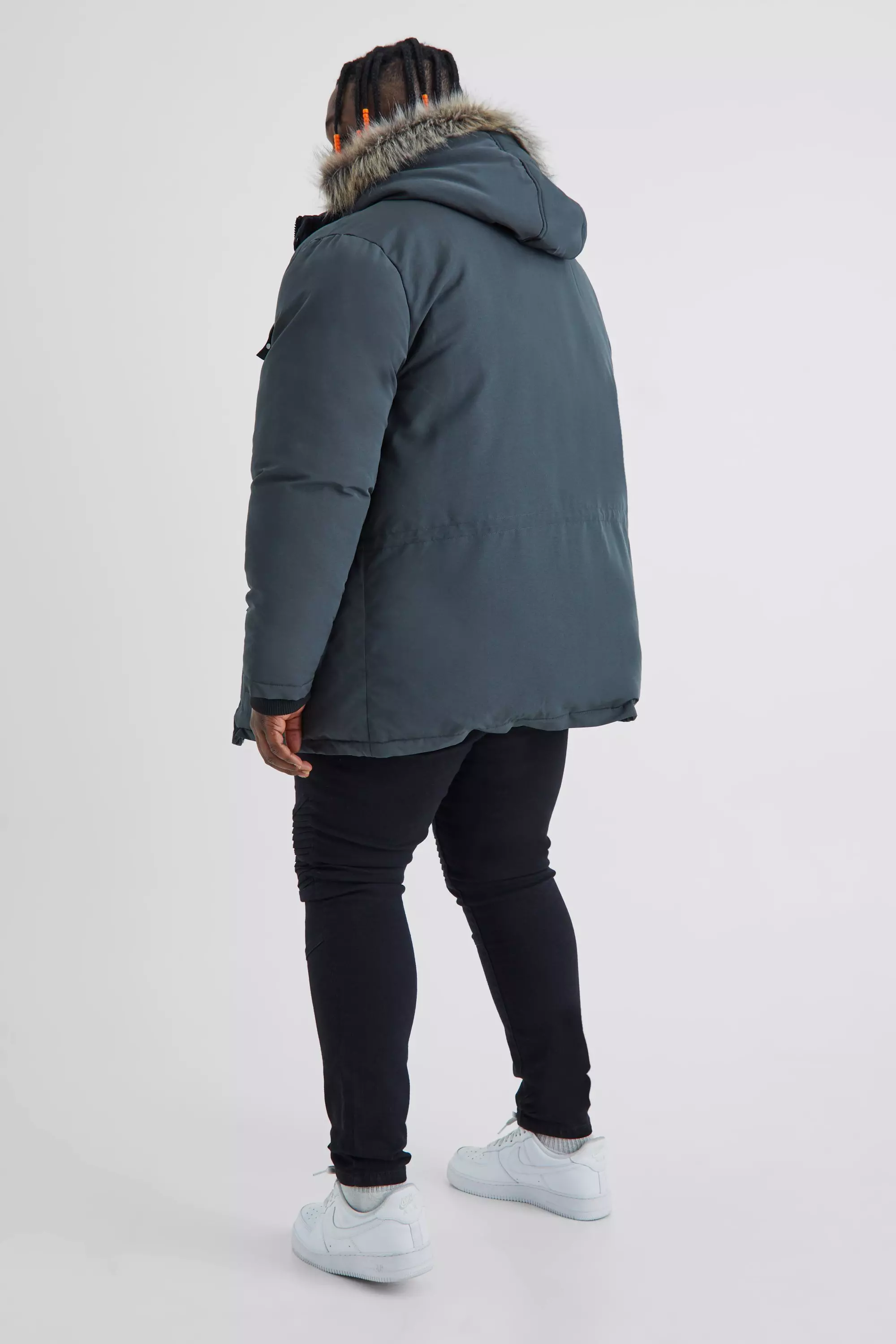 Plus Arctic Parka mit Kunstpelzkapuze, Charcoal alternatives Bild