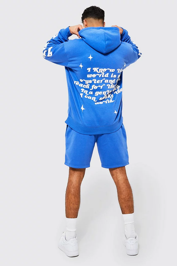 Oversized Official Worldwide Short Tracksuit | boohooMAN USA Oversized Official Worldwide Short Tracksuit | boohooMAN USA