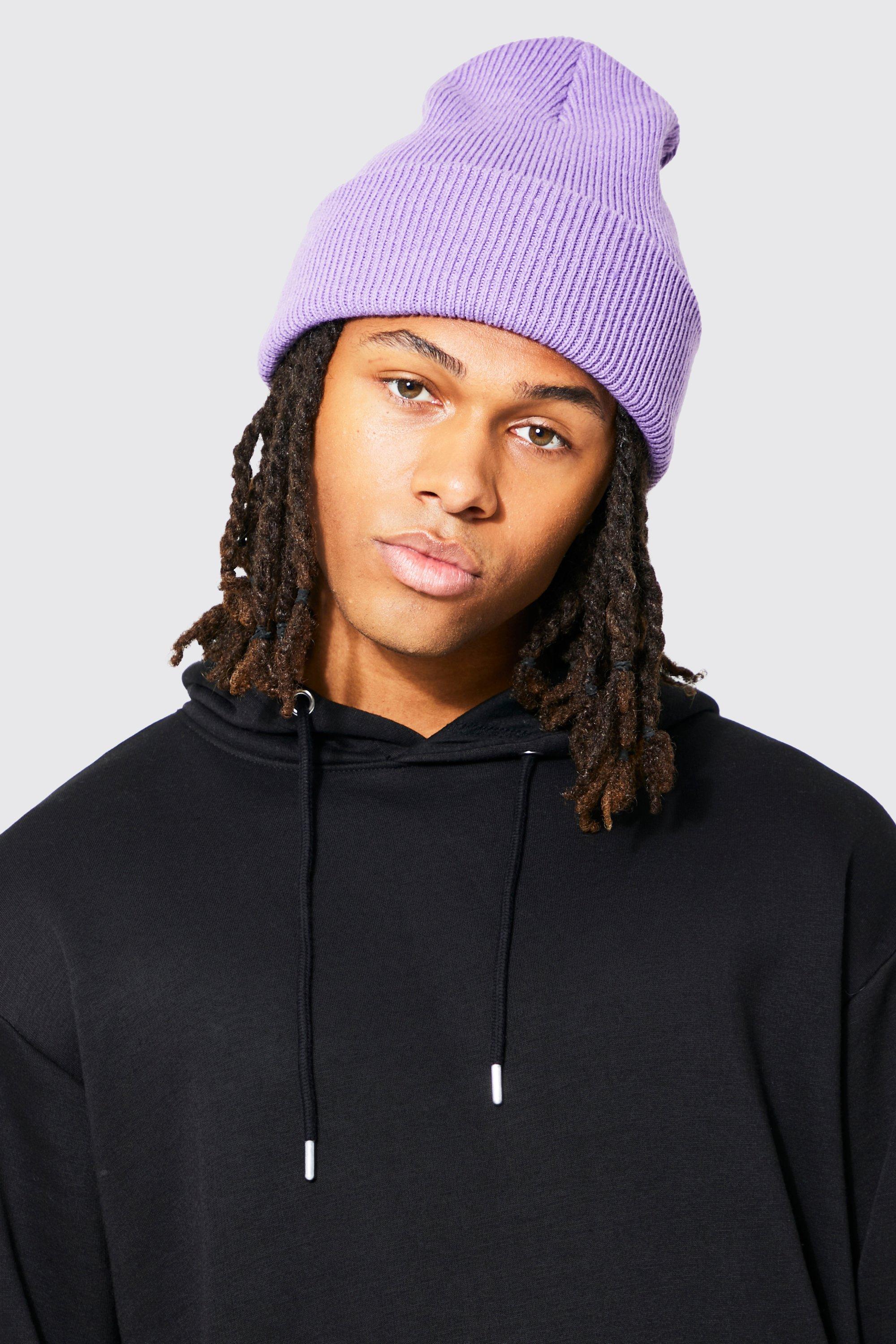 Oversized Knitted Beanie | boohooMAN