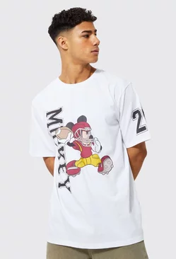 boohooman.com | Oversized Mickey Sleeve Print T-shirt