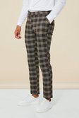 Brown Tall Slim Check Suit Trouser