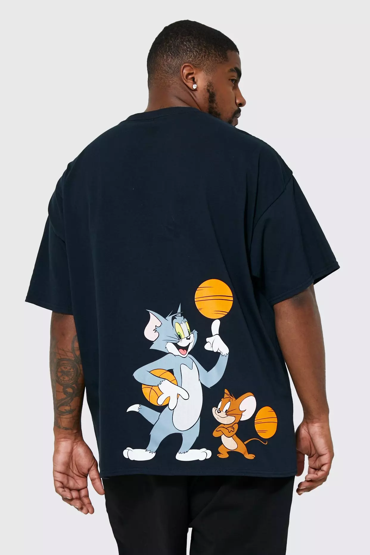 Plus Tom & Jerry Basketball License T-shirt Black