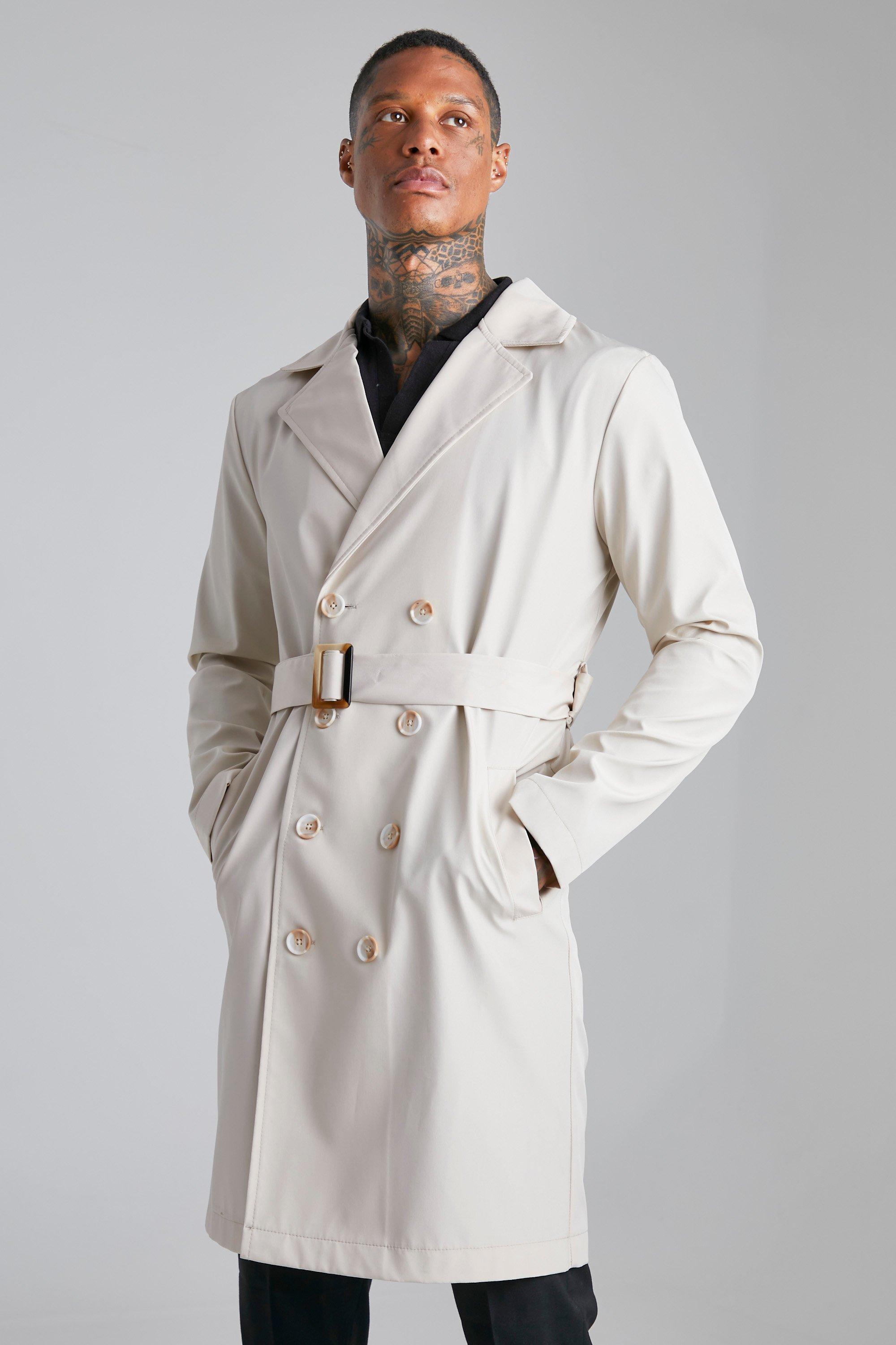 Boohooman trench coat sale