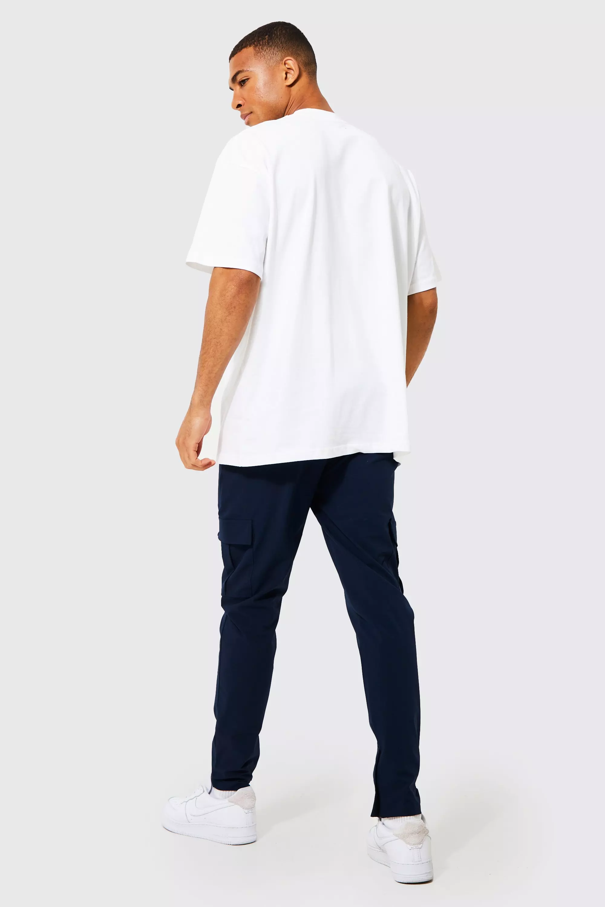 Ensemble avec t-shirt oversize et jogging, Navy autre image