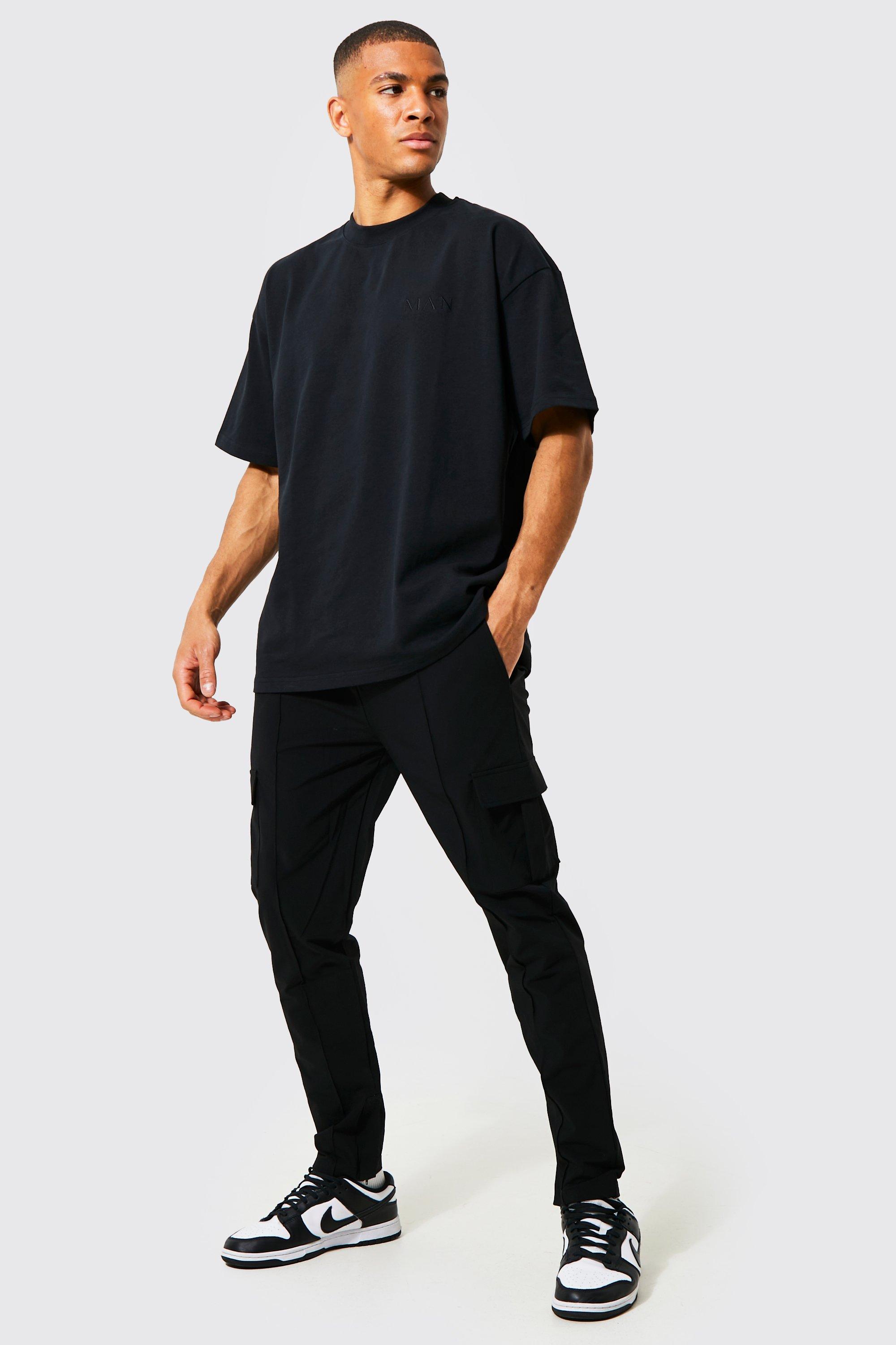 Oversized T-shirt And Woven Jogger Set