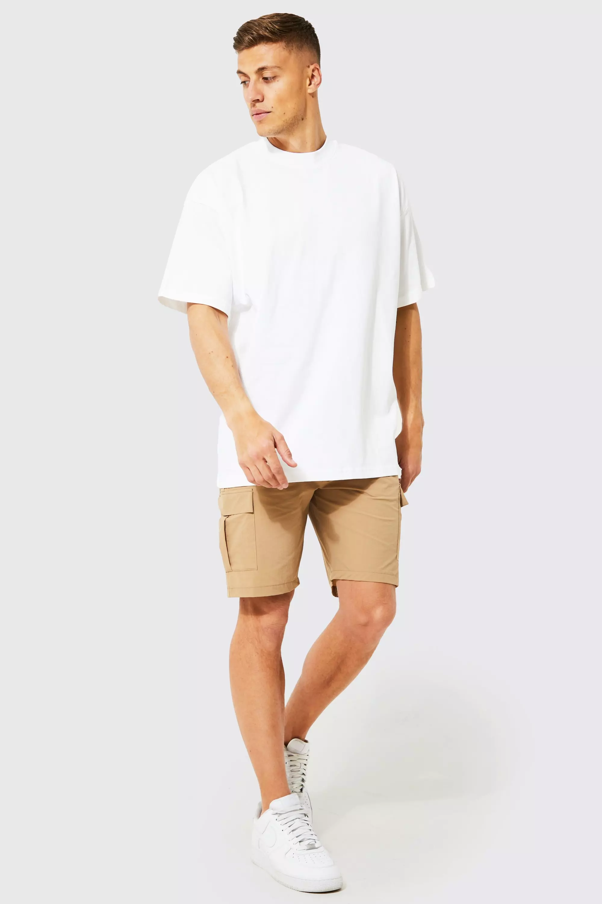 Oversized Man T shirt And Woven Short Set boohooMAN UK
