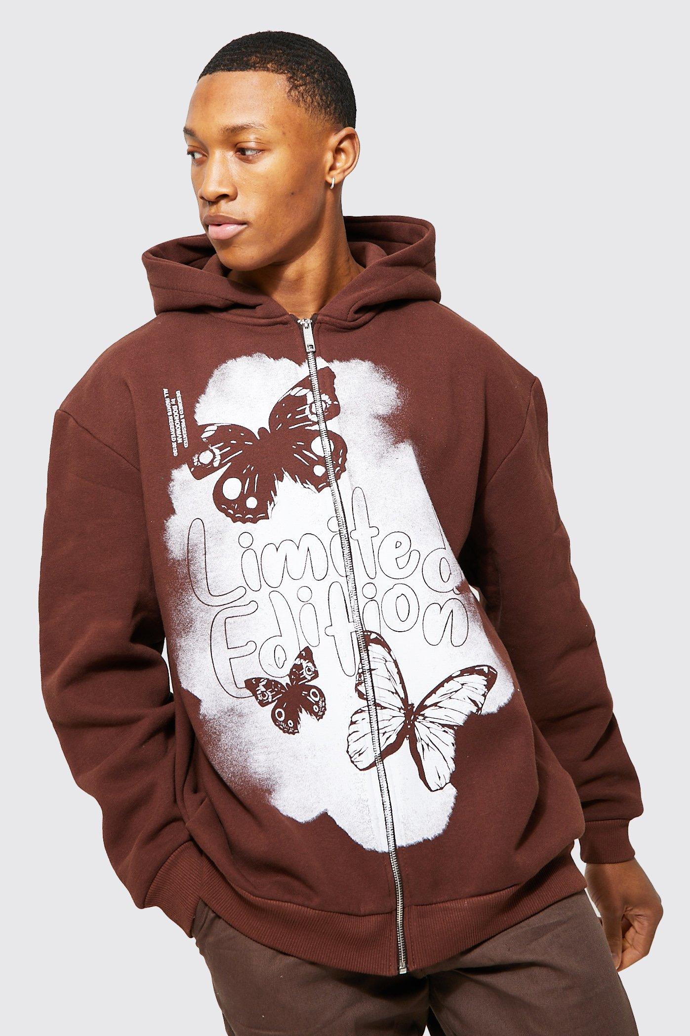 Boohooman butterfly online hoodie