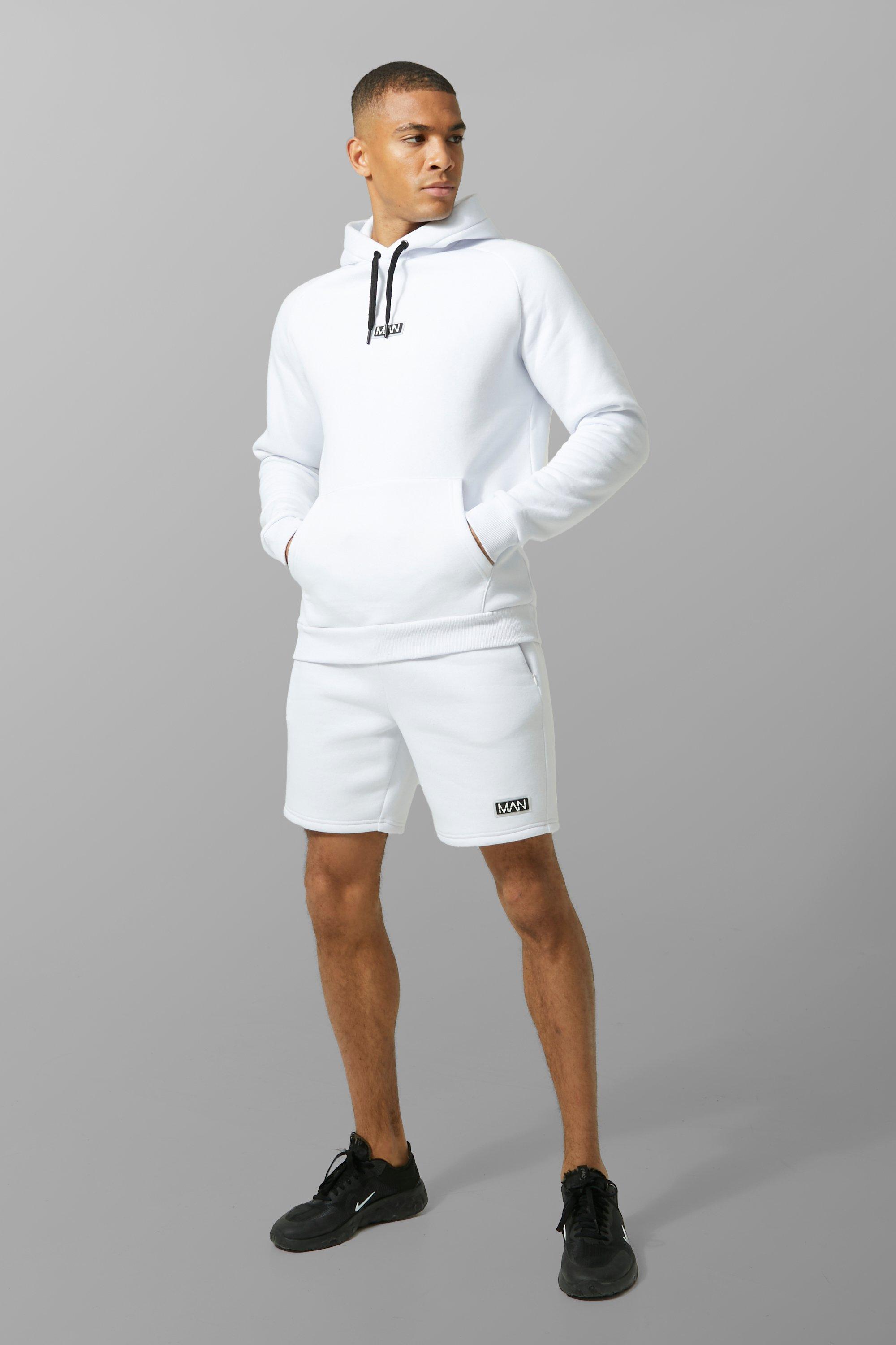 Man Active Gym Training Hoodie & Short Set