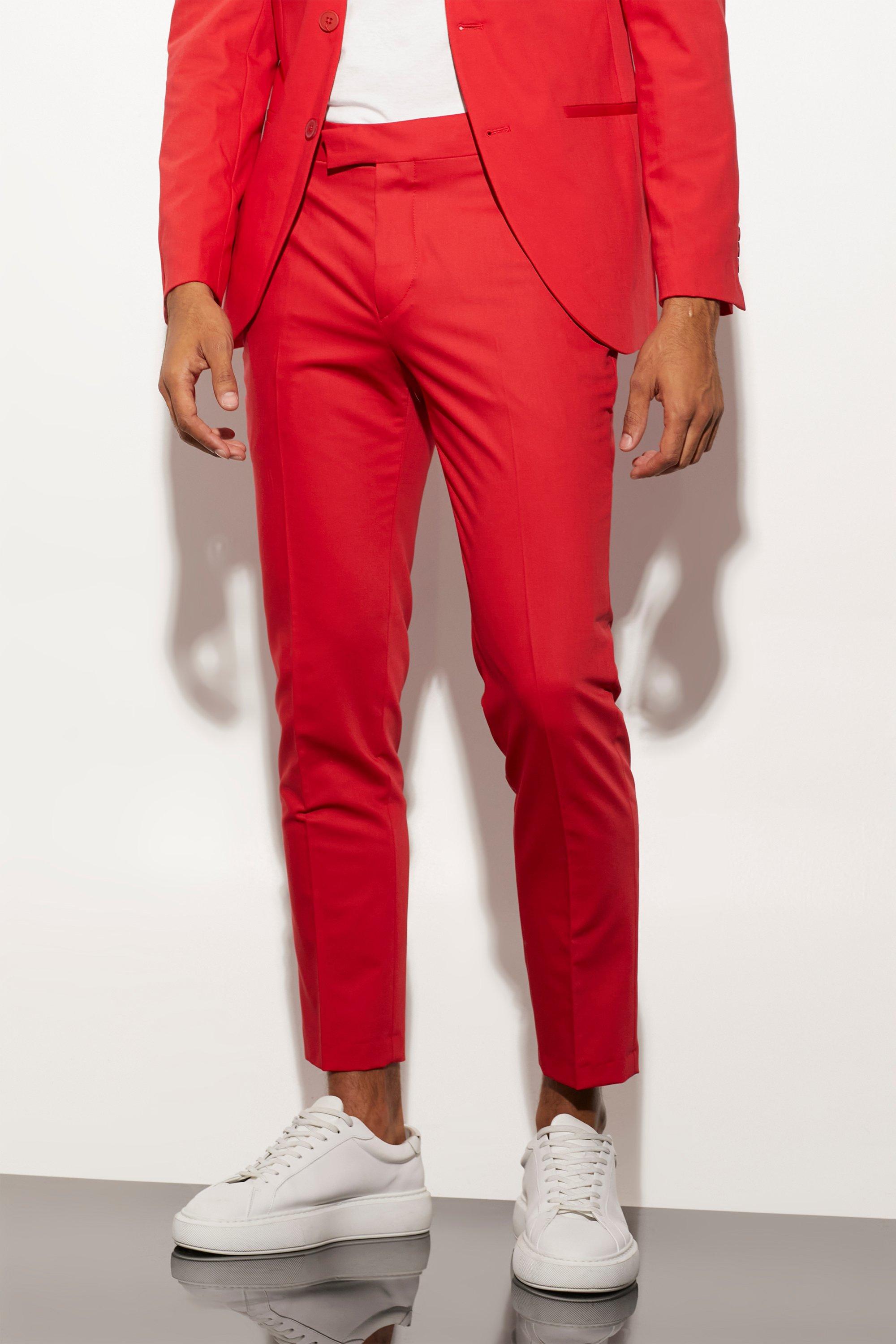 Cropped trouser hot sale suit mens