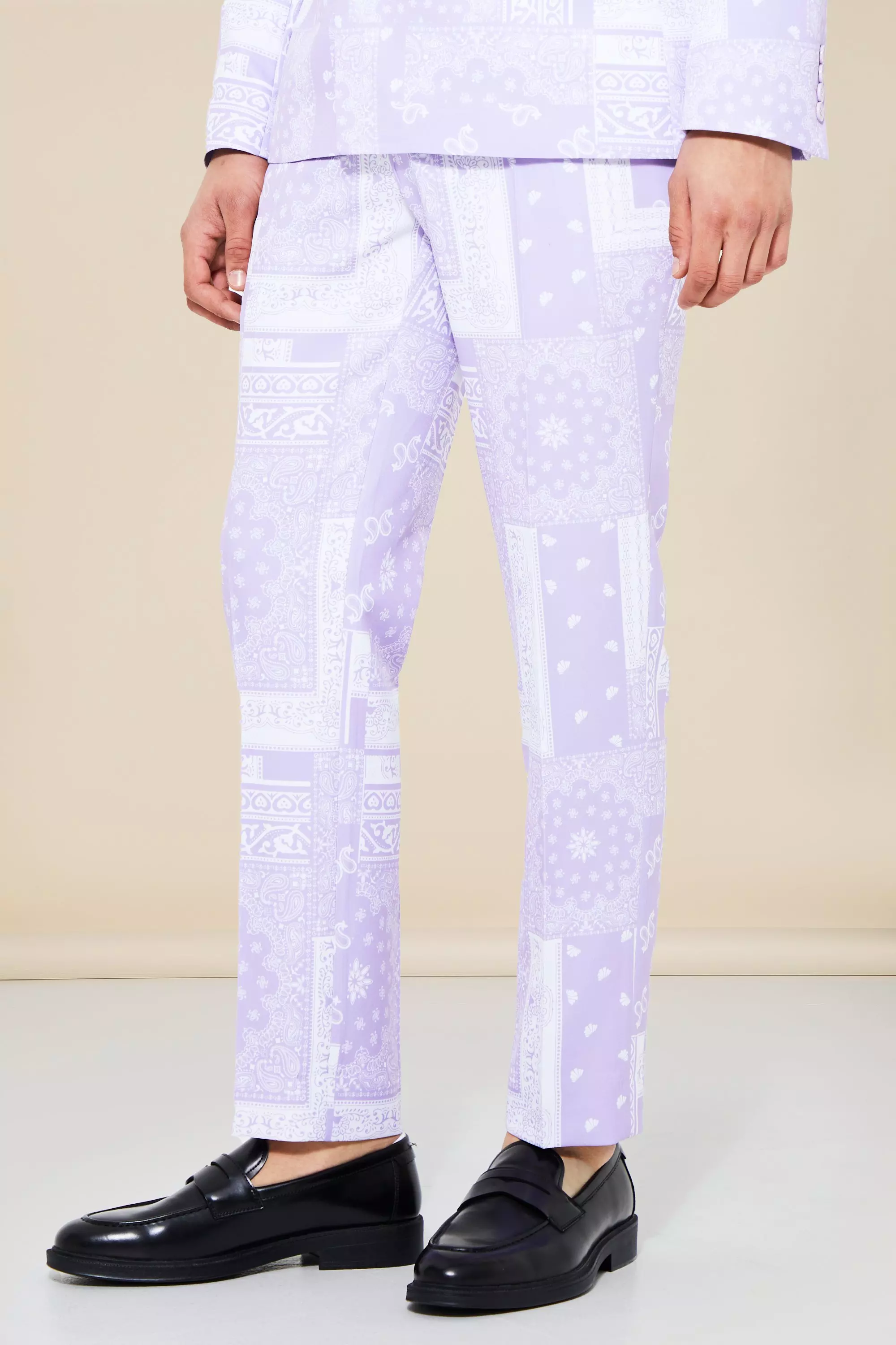 Pantalon de costume à imprimé bandana, Lilac autre image