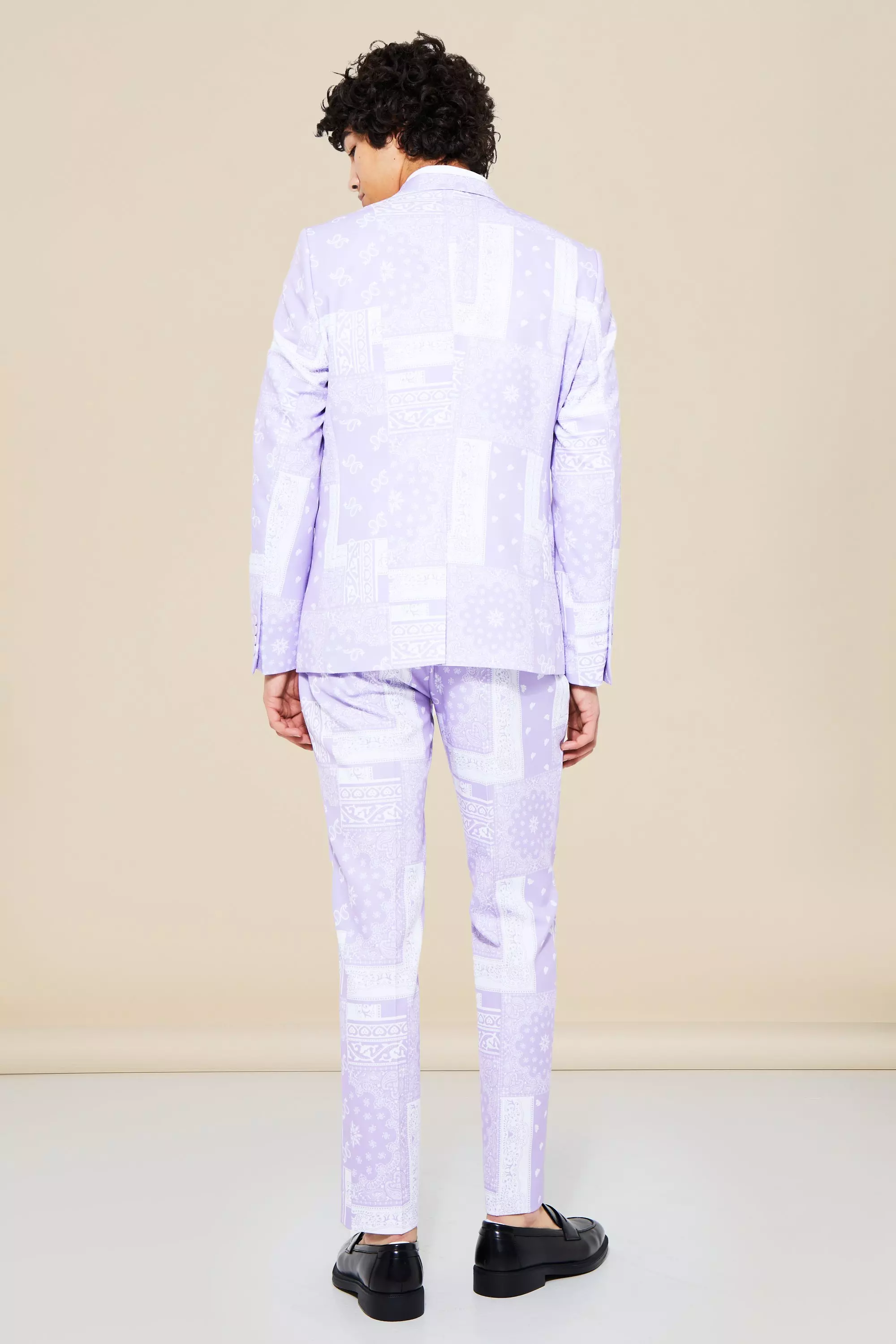 Pantalon de costume à imprimé bandana, Lilac autre image