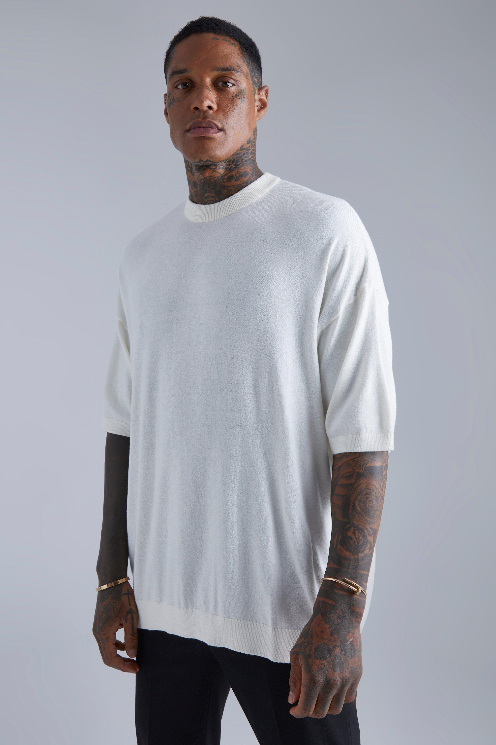 ASOS Super Oversized 3/4 Sleeve T-shirt In Grey in Gray for Men