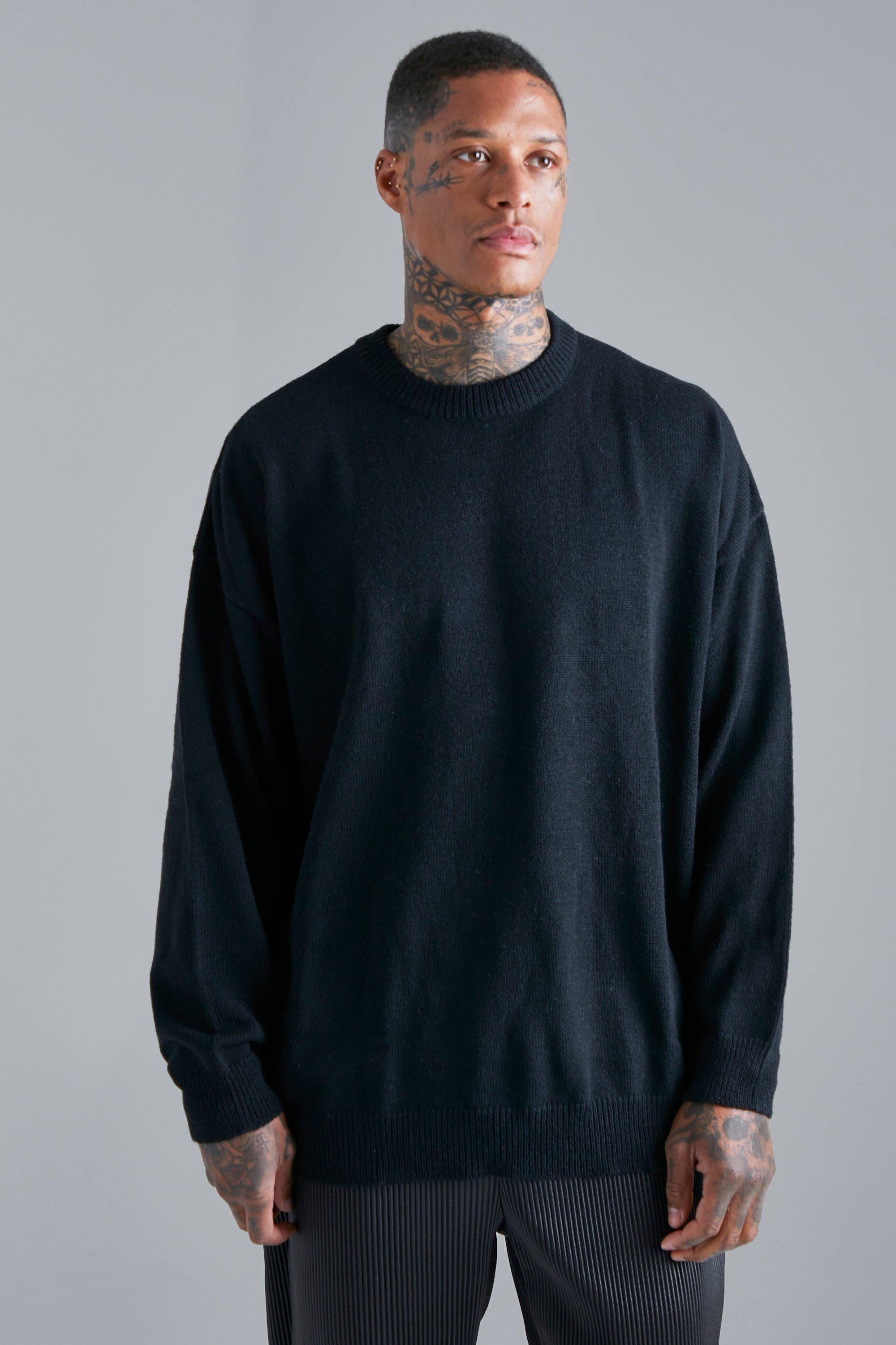 Oversized Crewneck Pullover / Black