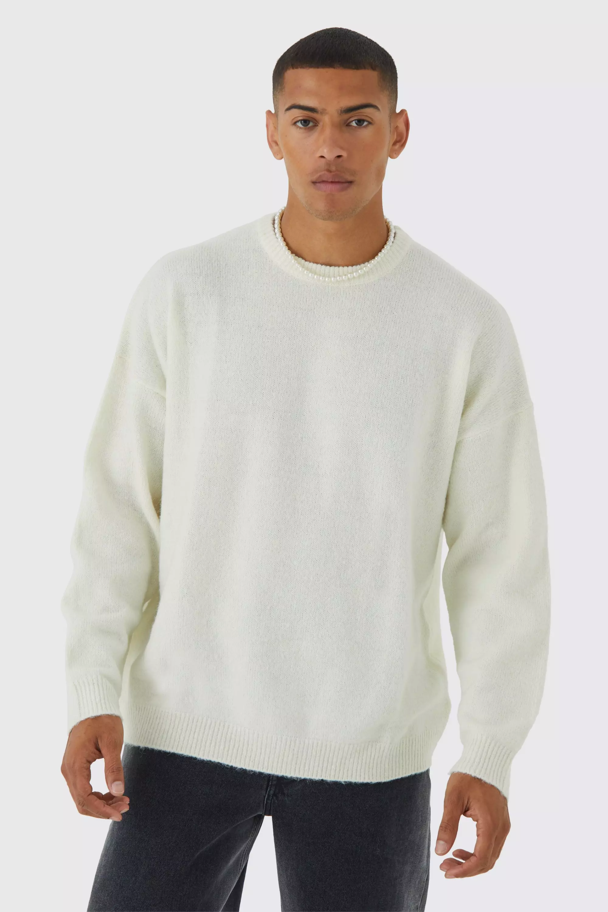 Crew neck oversized jumper sale