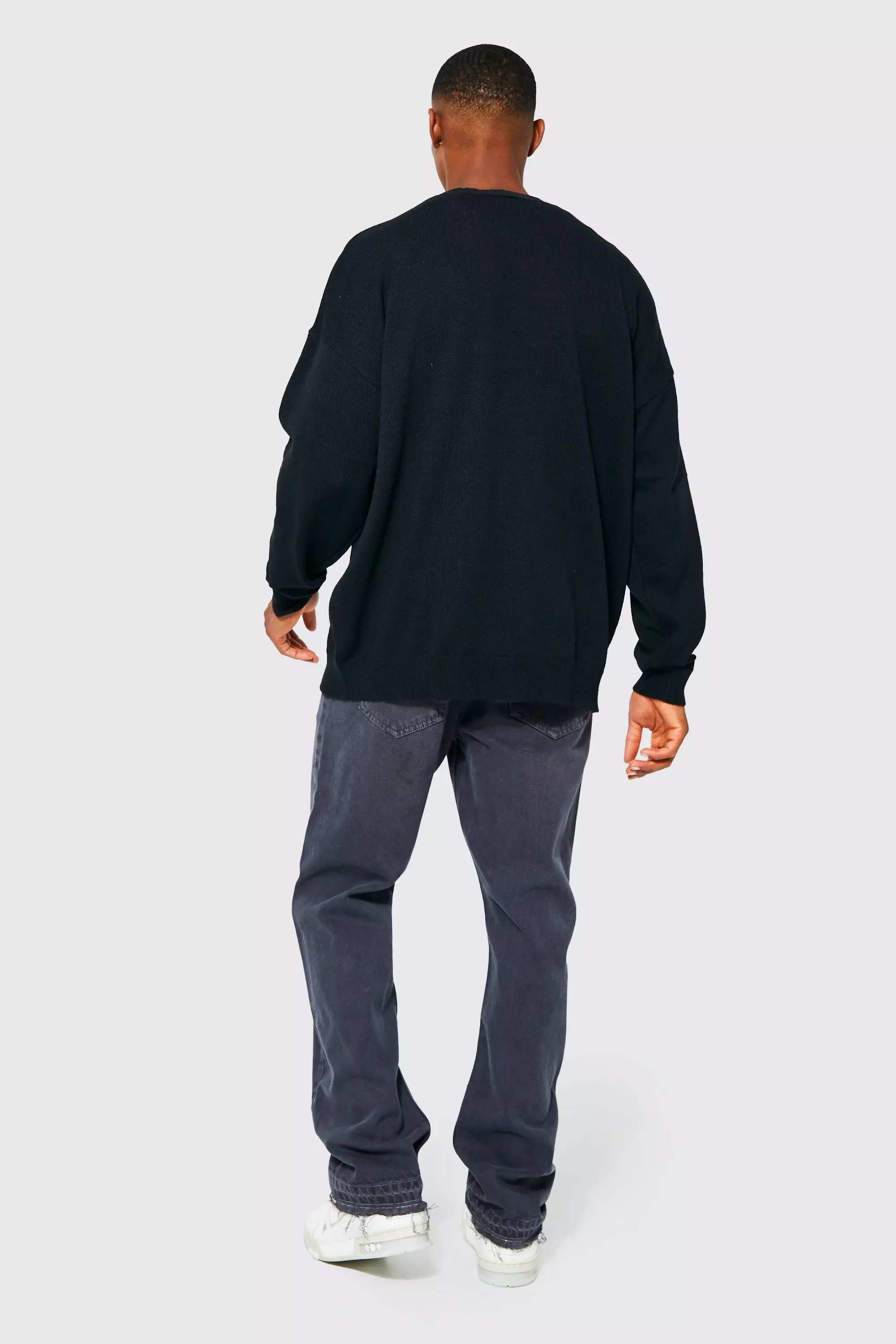 Gestickte Oversize Beanie, Black alternatives Bild