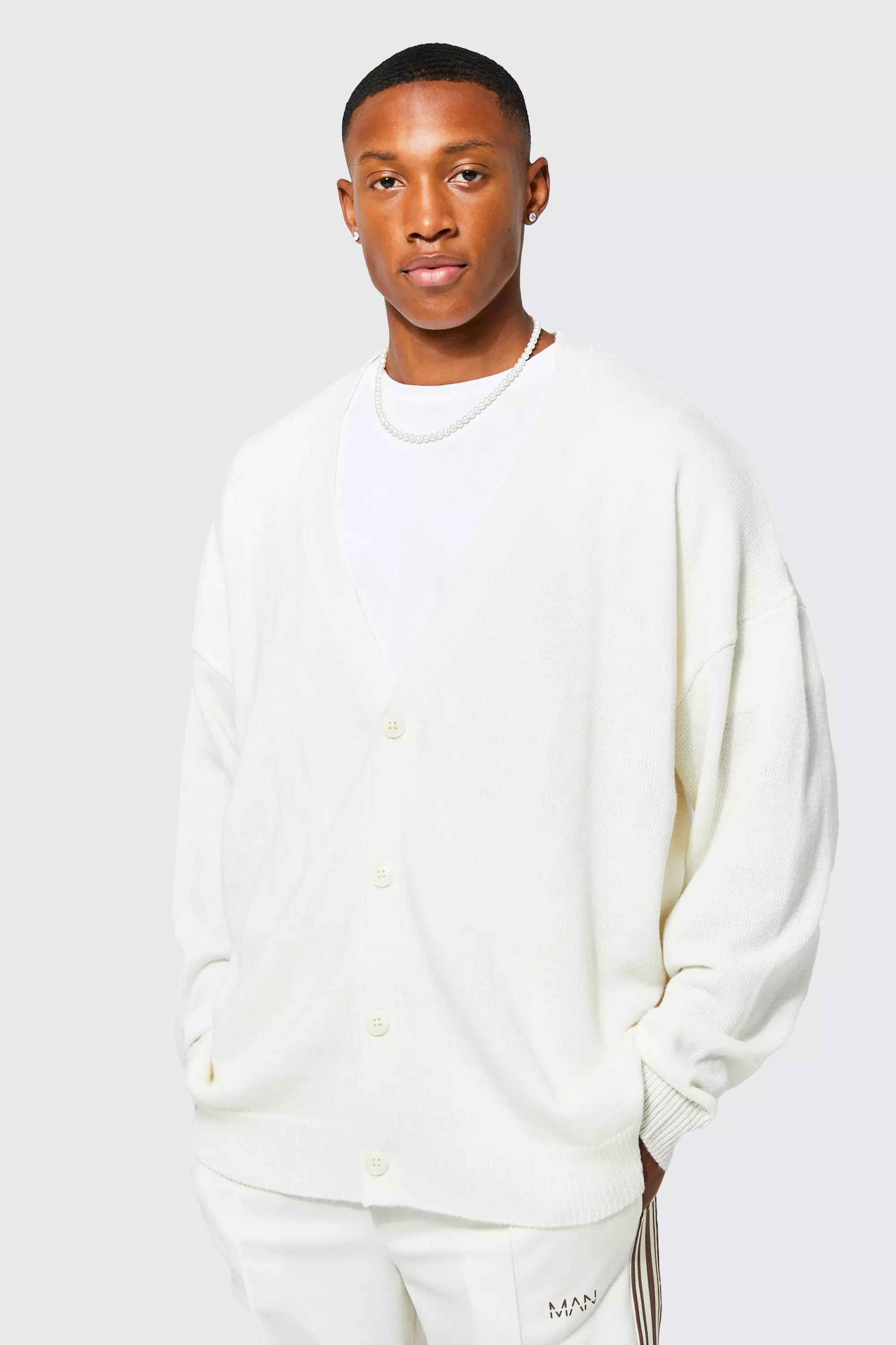 Gestickte Oversize Beanie, Cream alternatives Bild