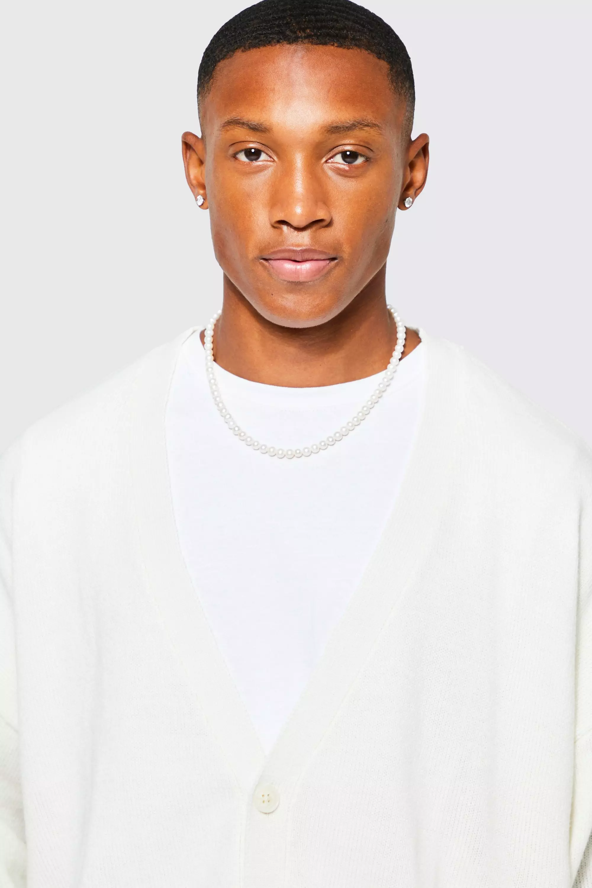 Gestickte Oversize Beanie, Cream alternatives Bild