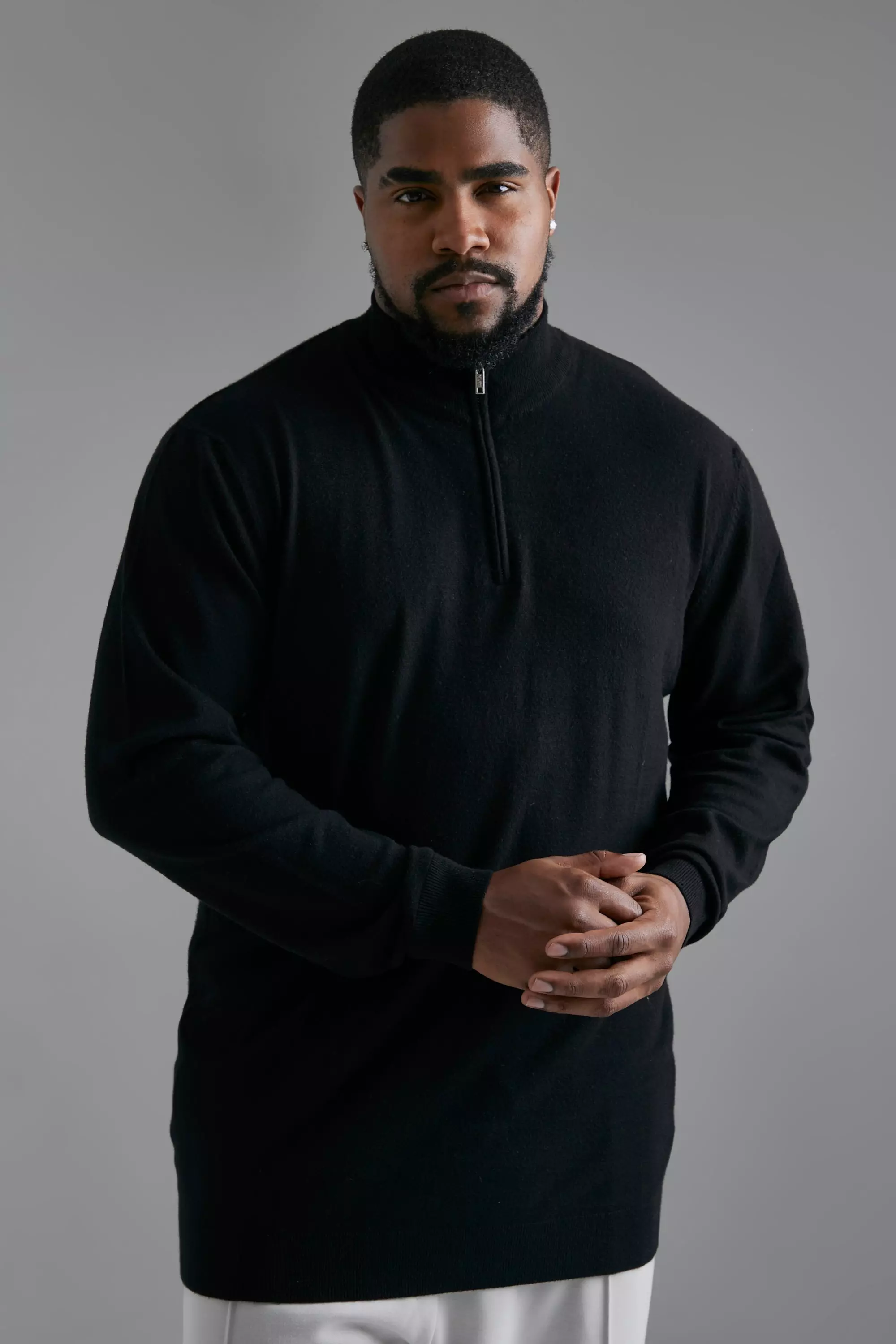 Boohooman half zip jumper hotsell
