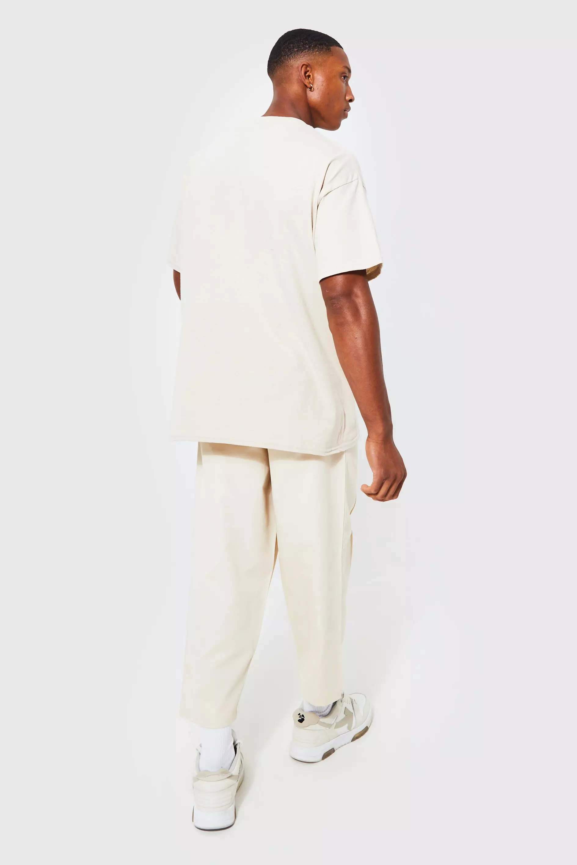 Ecru Fixed Waist Skate Fit Cropped Chino Trouser alternative image