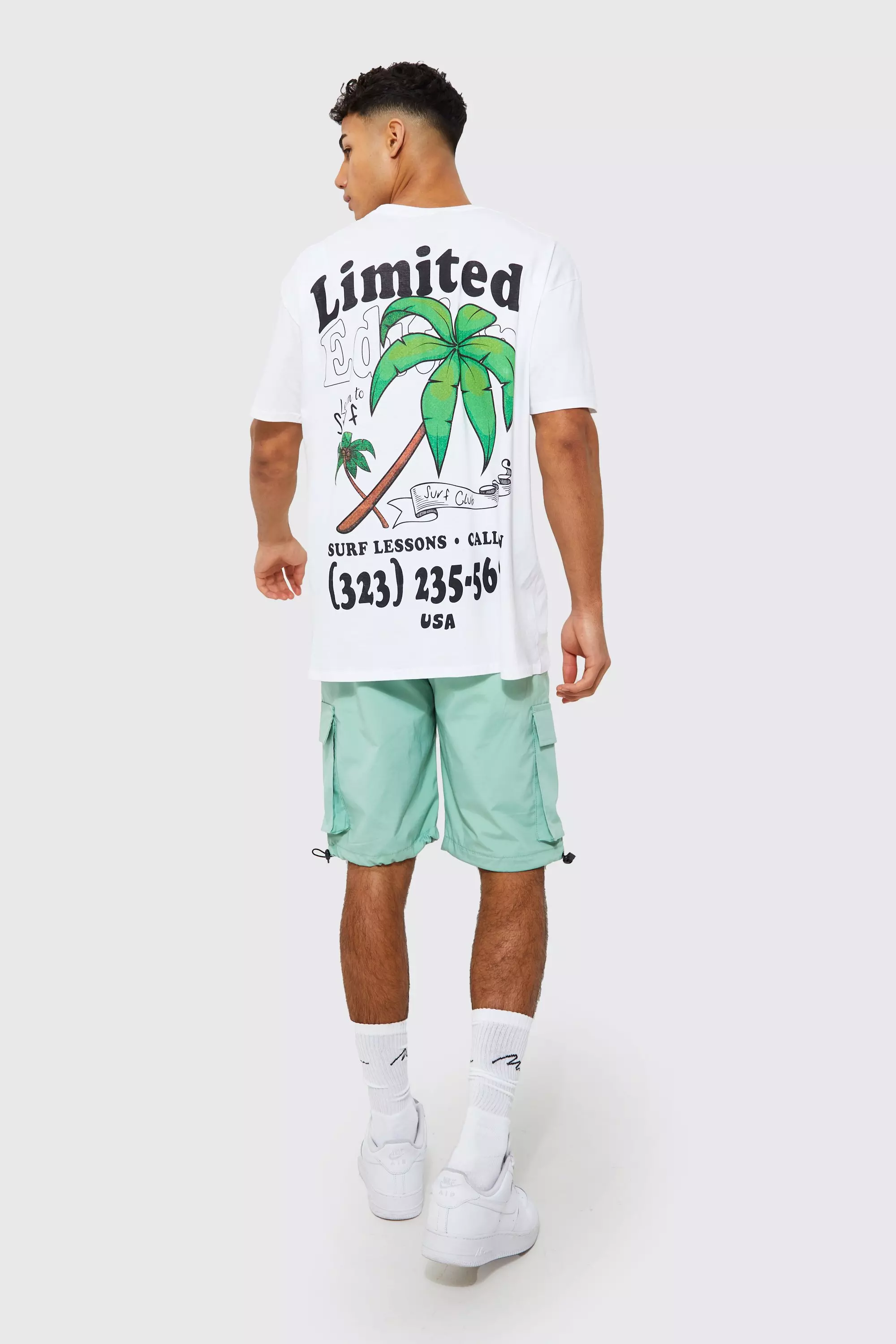 White Oversized Limited Palmprint T-Shirt alternatieve afbeelding