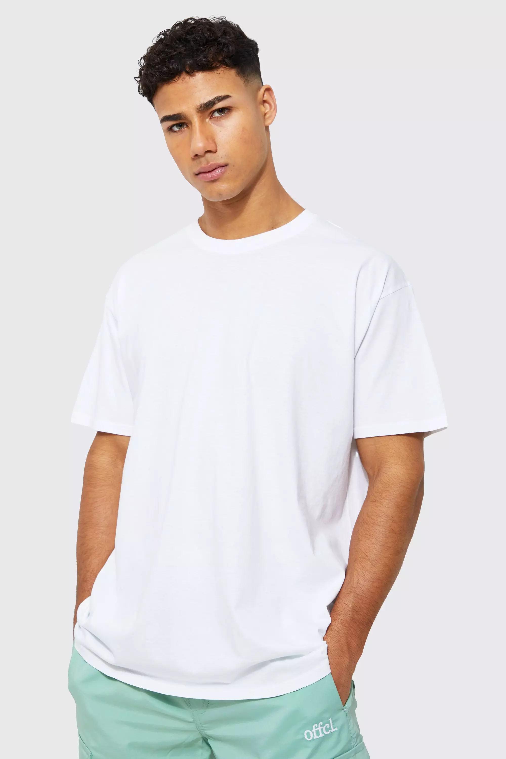 White Oversized Limited Palmprint T-Shirt alternatieve afbeelding