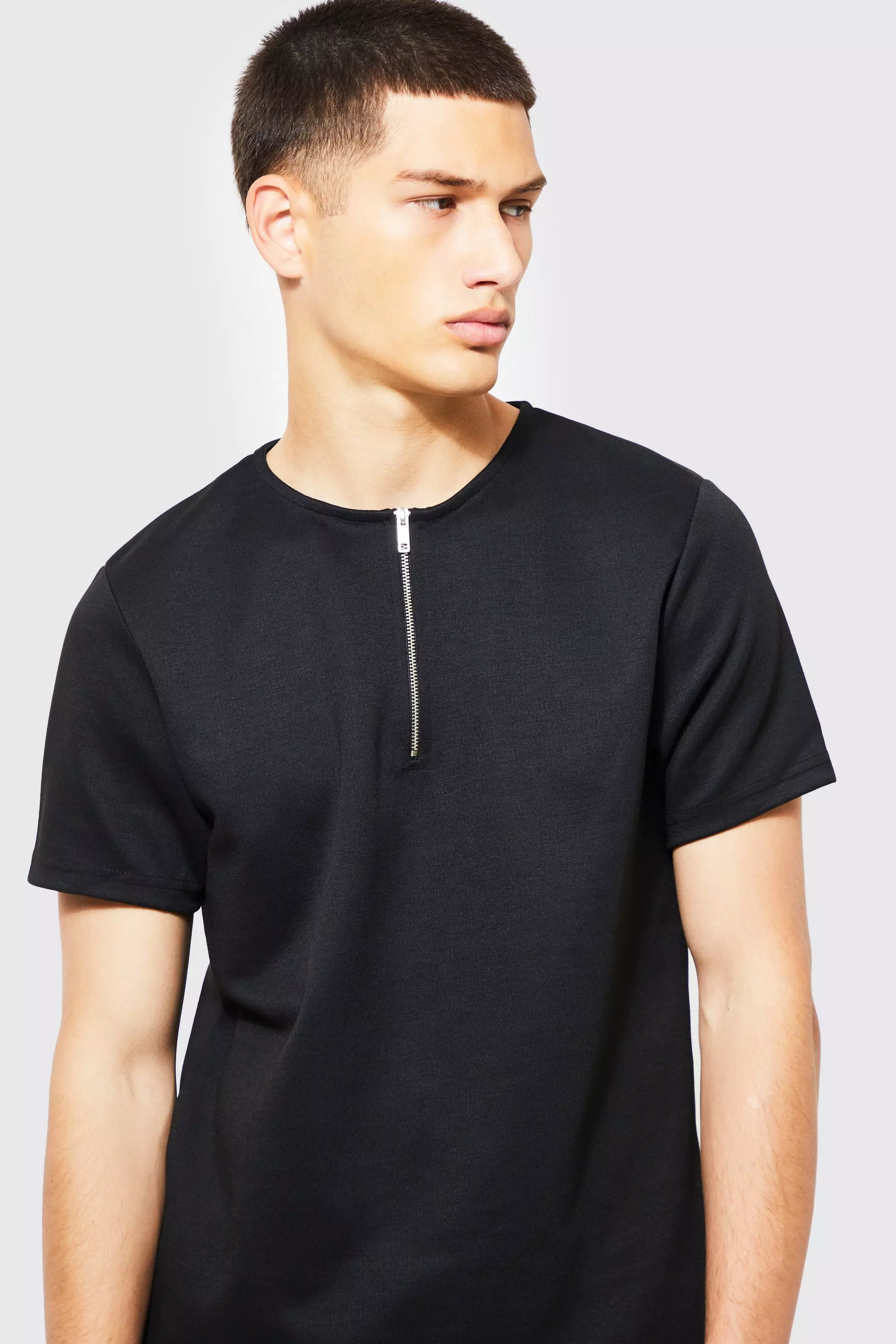 Ensemble avec polo cintré et jogging slim, Black autre image
