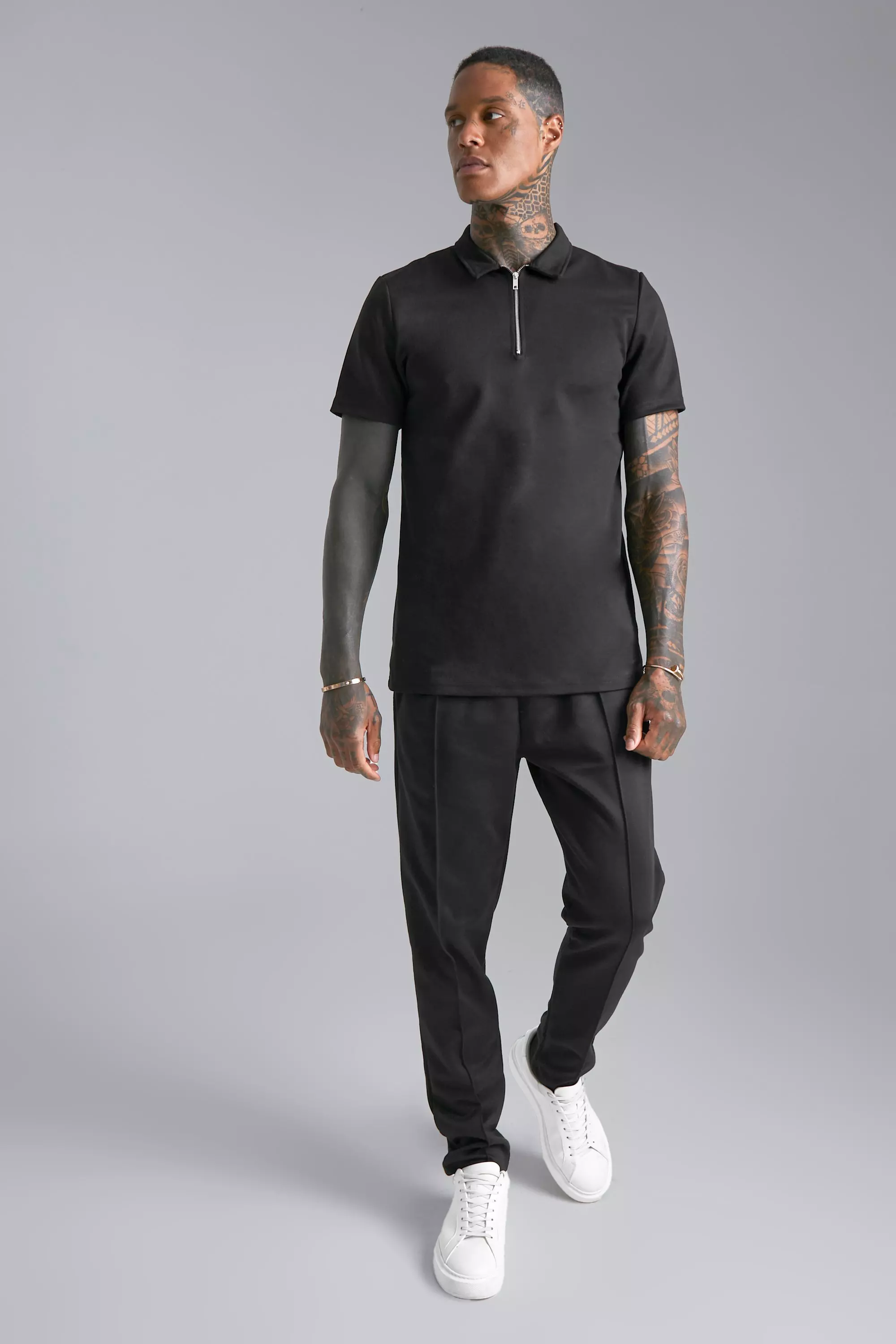 Sweatpants with polo shirt online