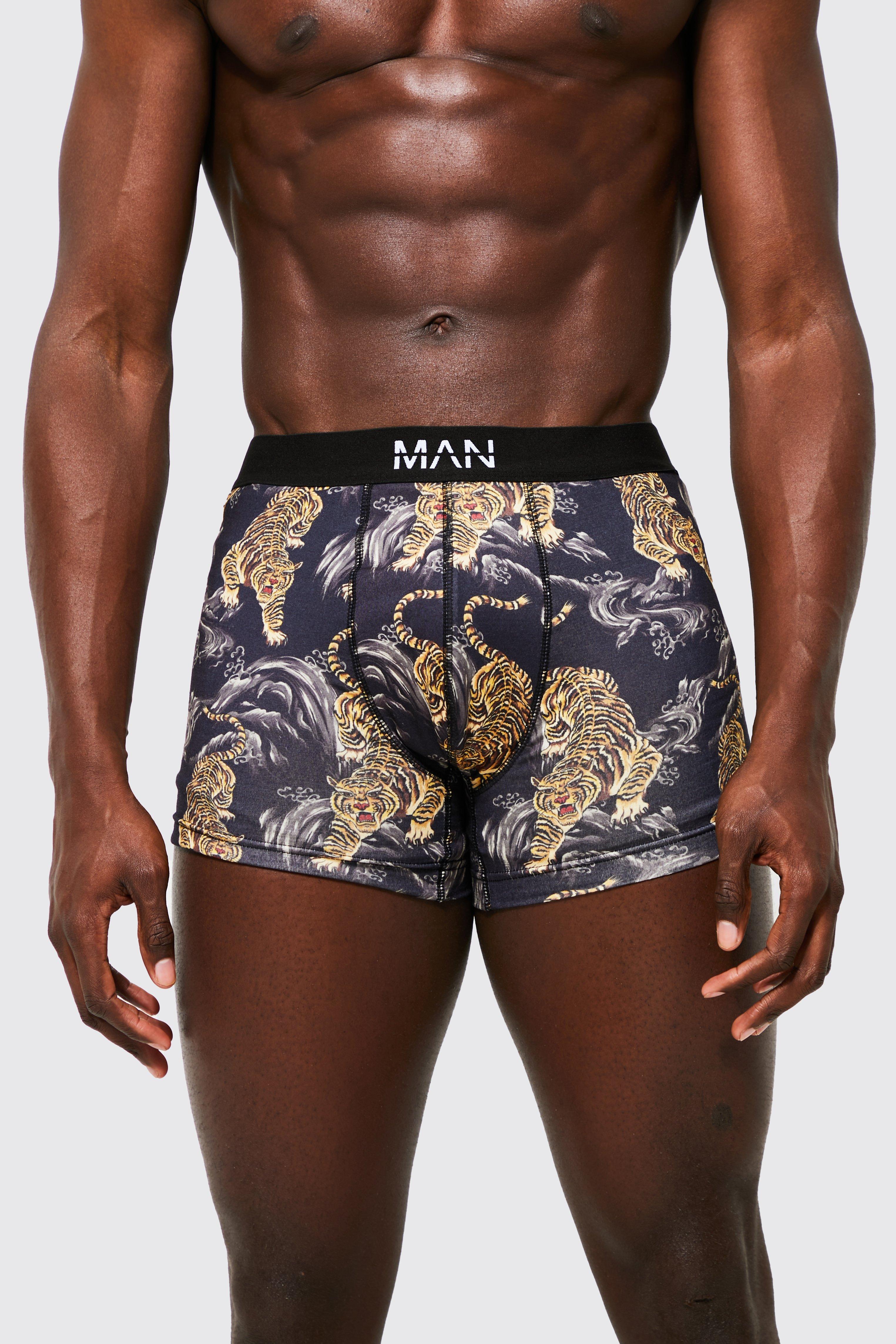 geestelijke gezondheid roze Pence Tijgerprint Boxer Met Print | boohooMAN