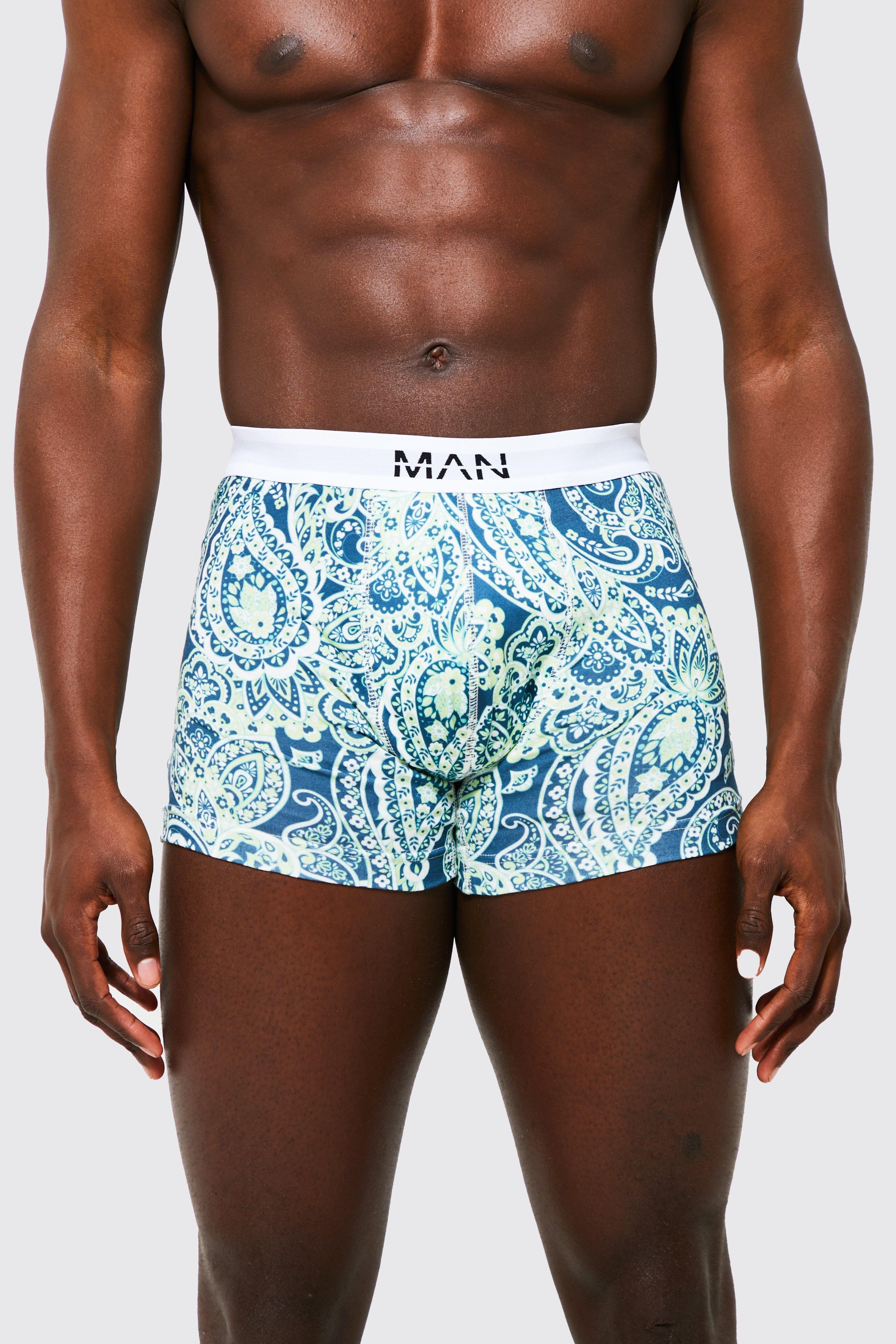 Men Paisley Print Boxer Shorts