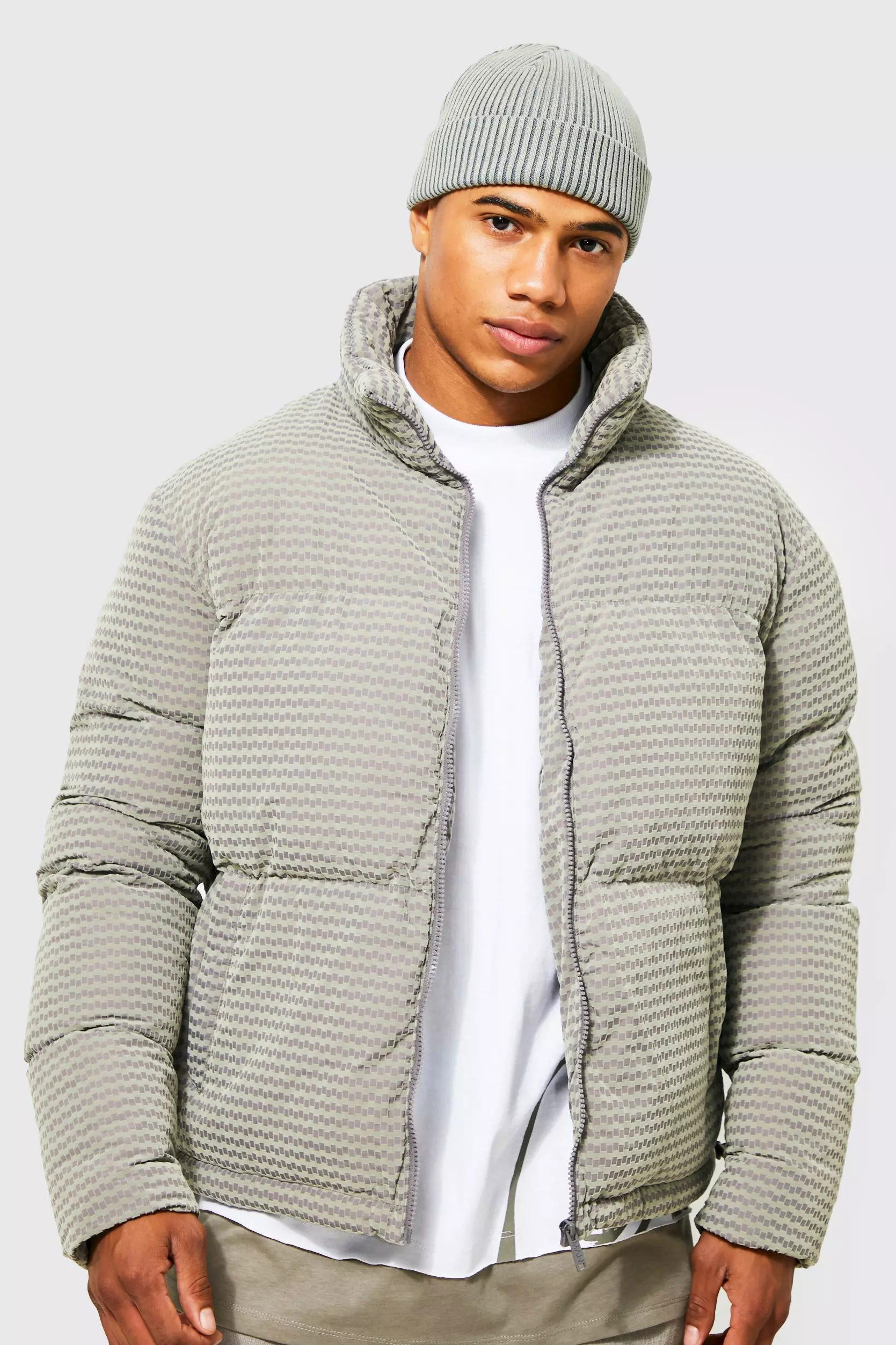 Velvet puffer shop jacket men