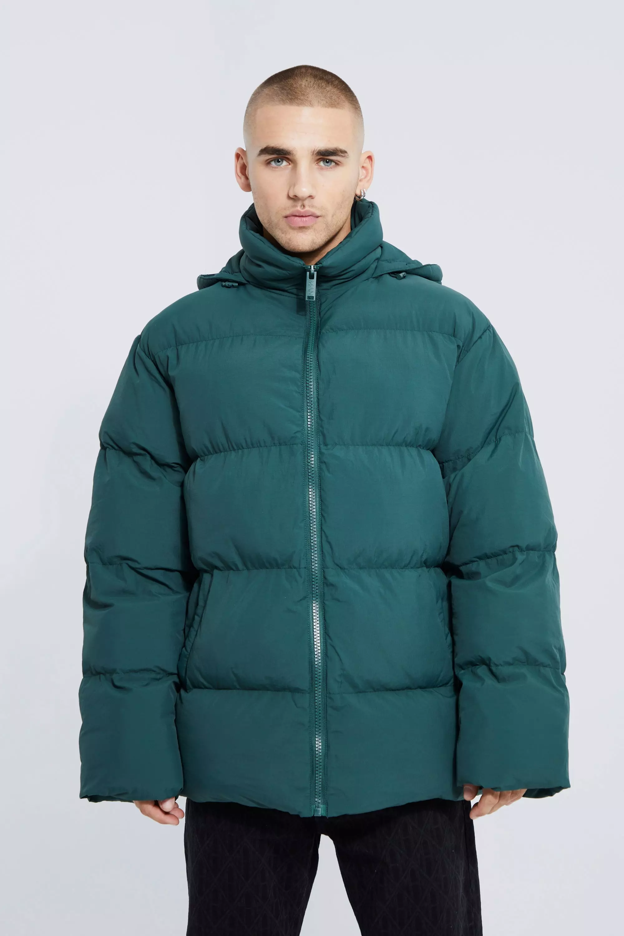 Forest Oversized Zachte Gewatteerde Jas Met Capuchon alternatieve afbeelding