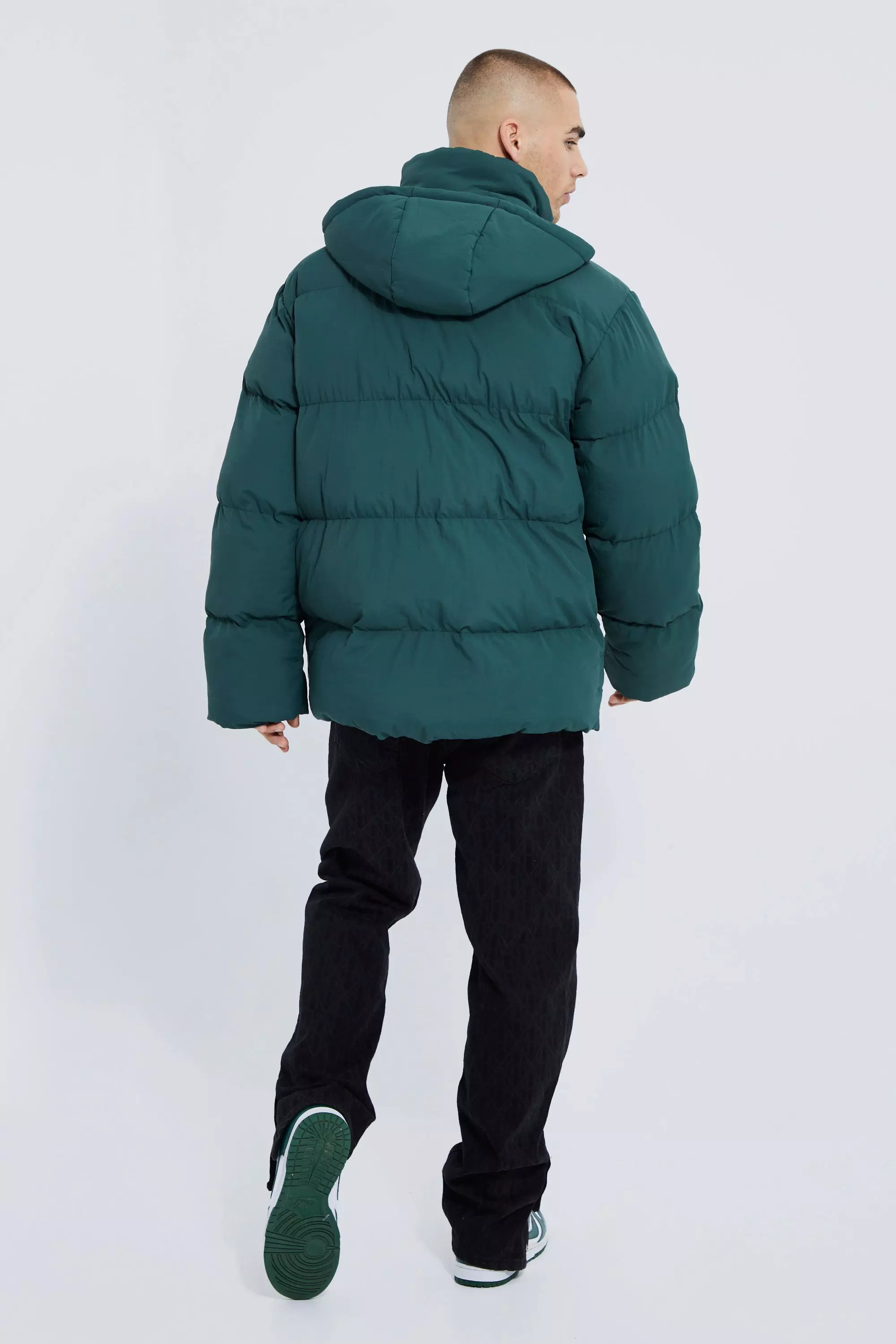 Forest Oversized Zachte Gewatteerde Jas Met Capuchon alternatieve afbeelding