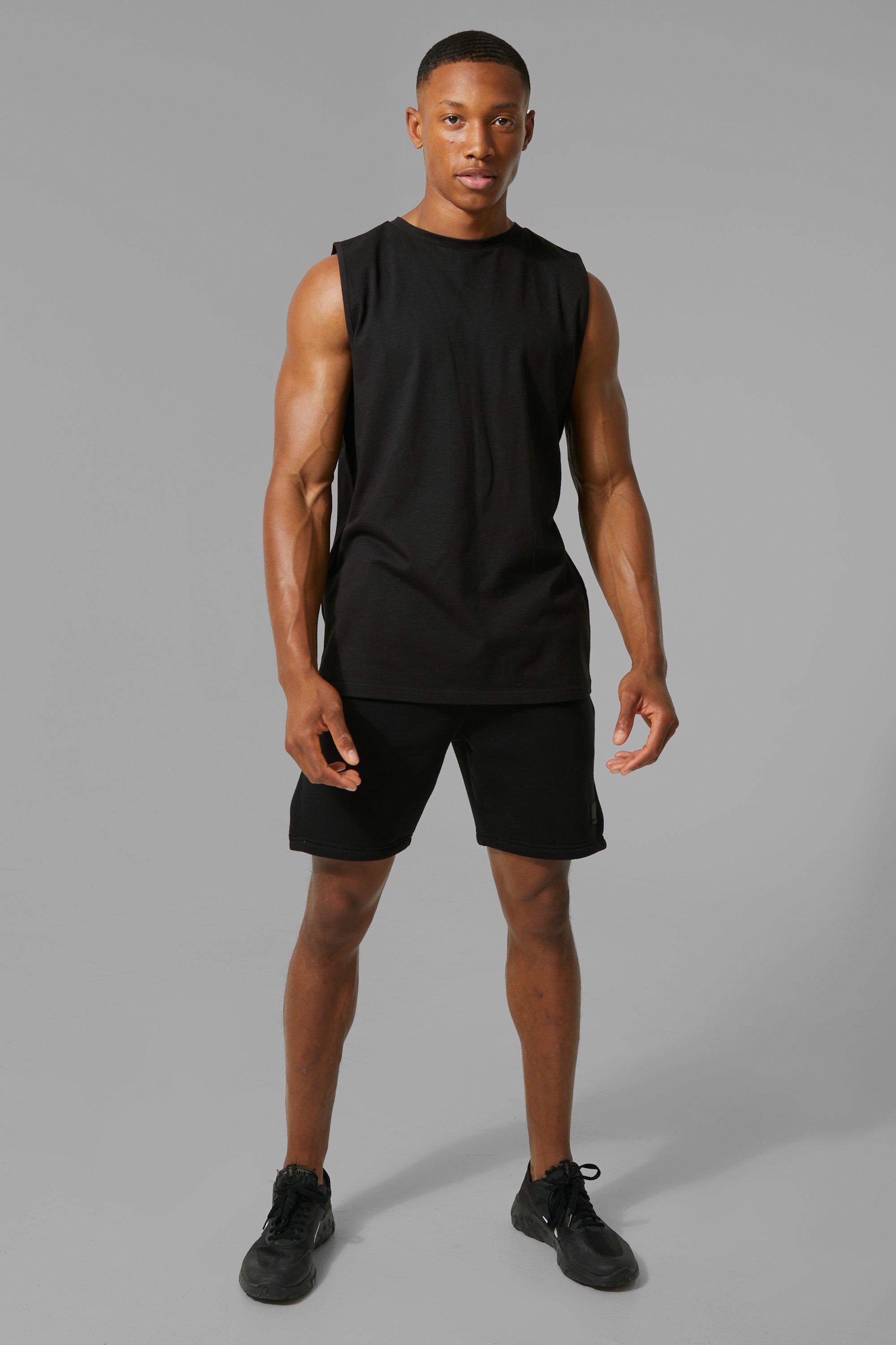 Man Active Tank Top Short Set | boohooMAN USA